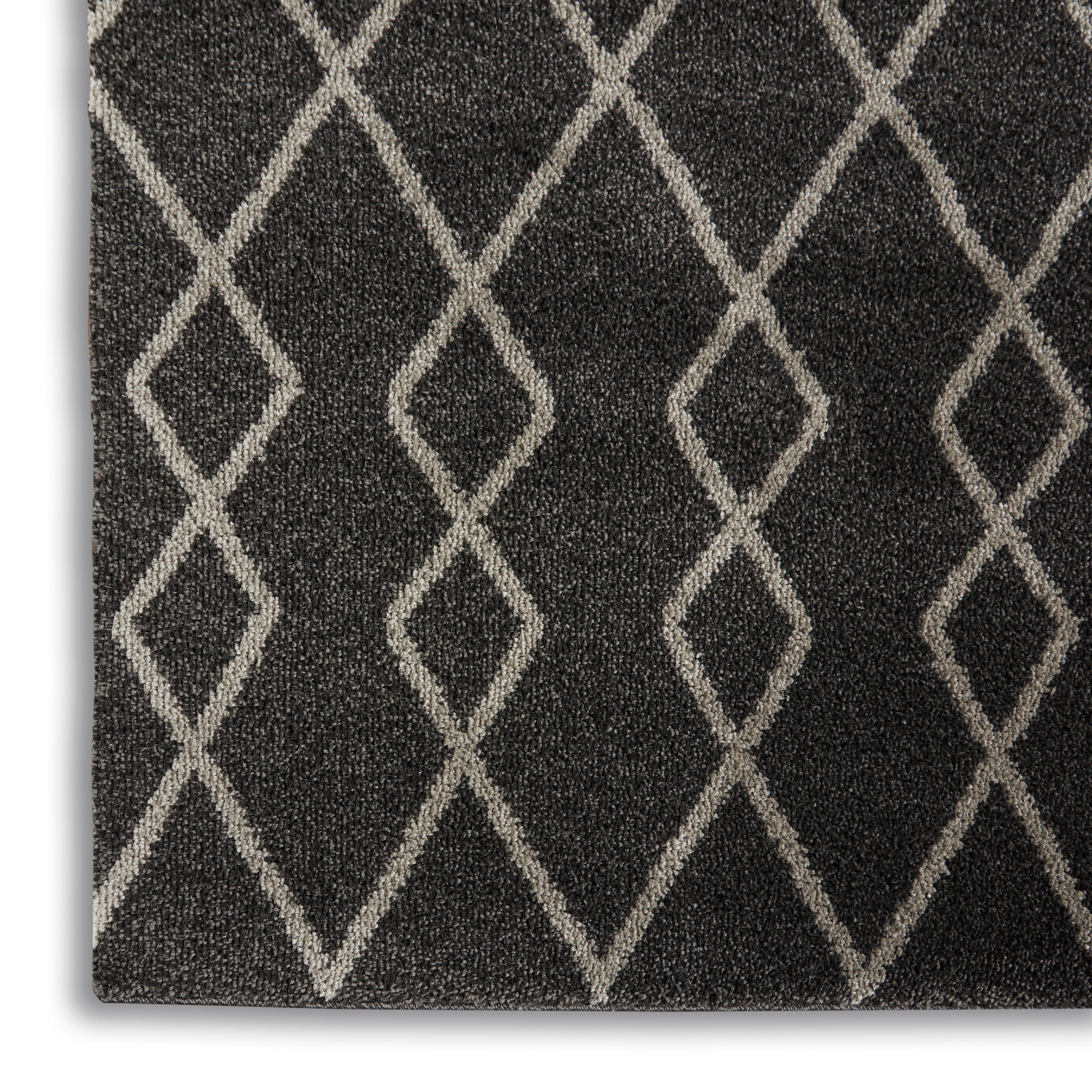 Nourison Nourison Martil Mat01 Charcoal 8'x10' Large Plush Rug, Charcoal, large