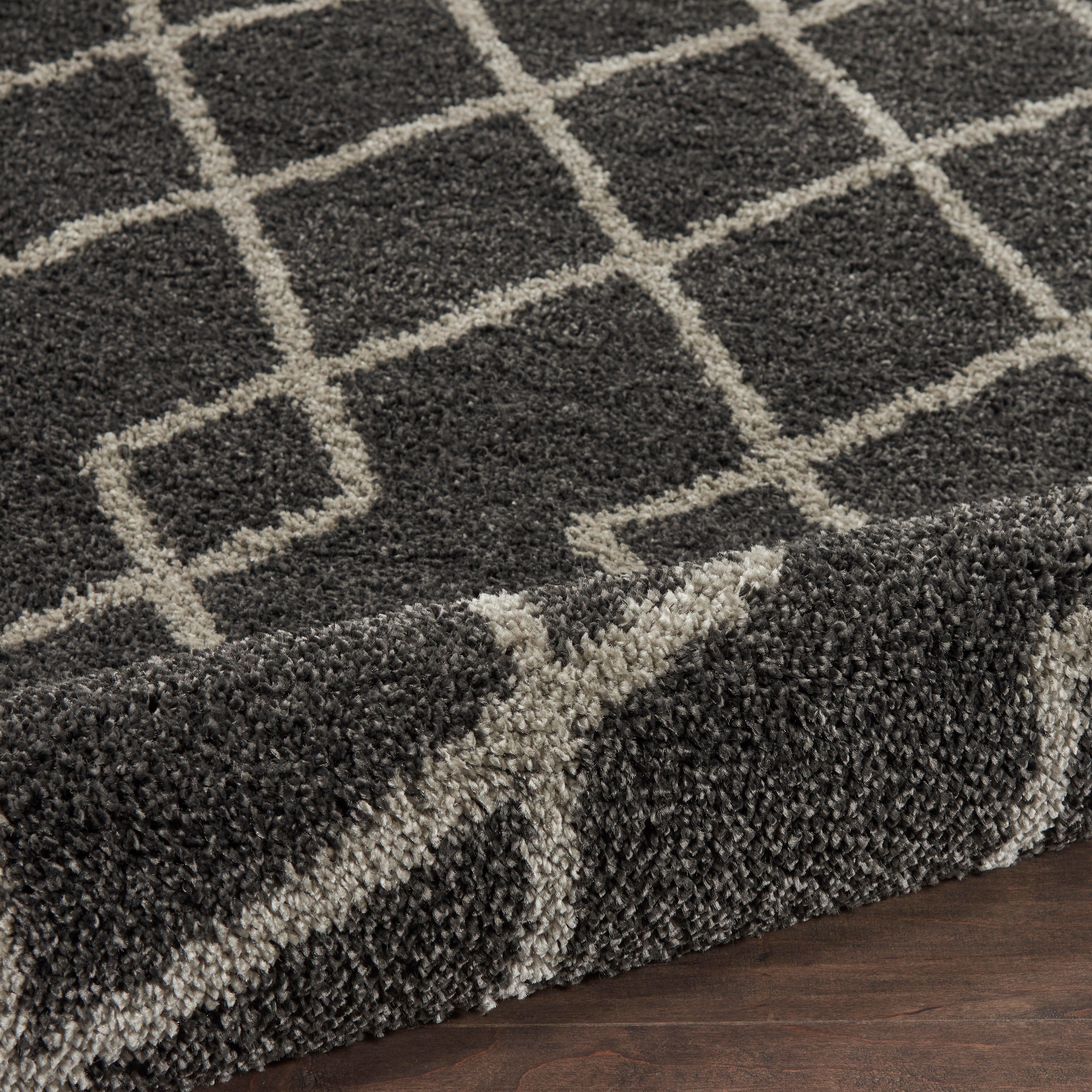 Nourison Nourison Martil Mat01 Charcoal 8'x10' Large Plush Rug, Charcoal, large