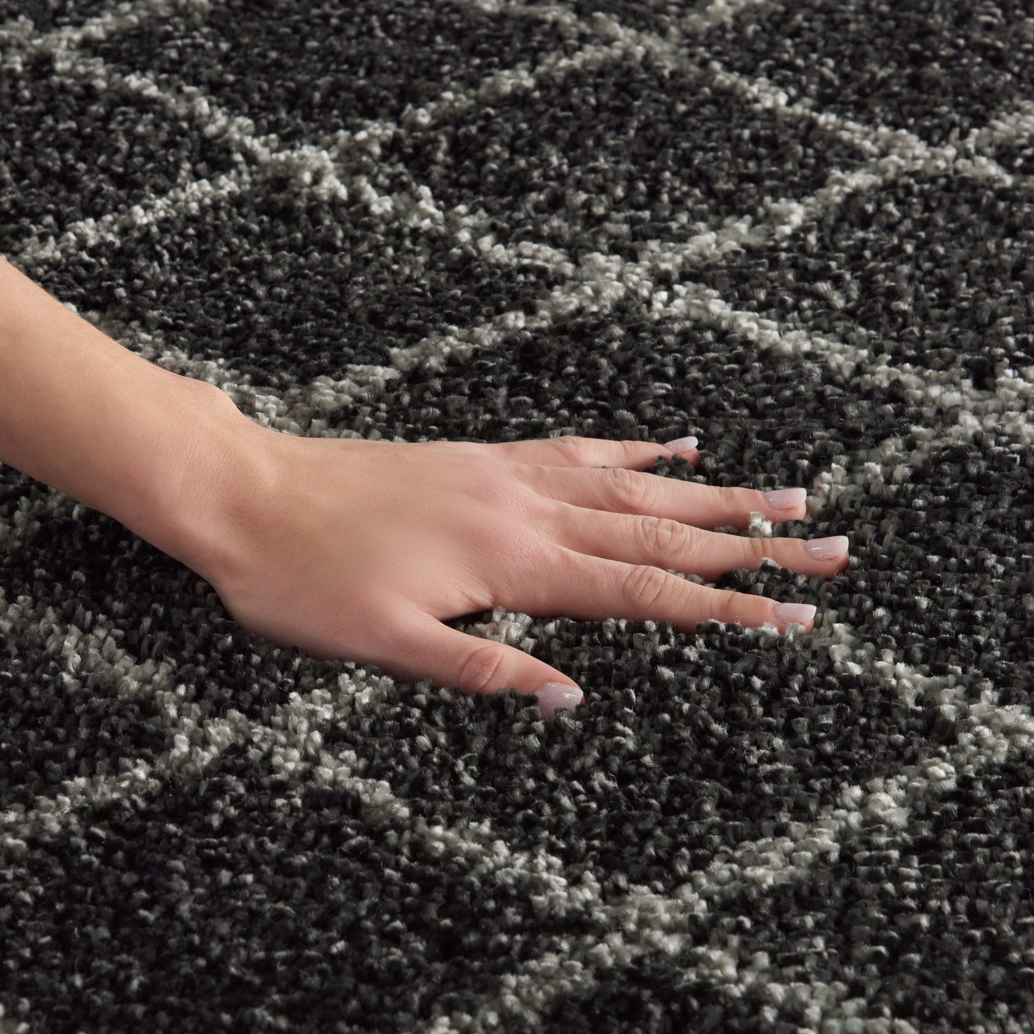 Nourison Nourison Martil Mat01 Charcoal 8'x10' Large Plush Rug, Charcoal, large