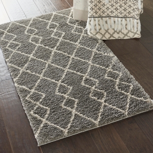 Nourison Home Nourison Martil 2'2" x 3'9" Silver Moroccan Indoor Rug, Silver, rollover