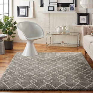 Nourison Home Nourison Martil 5'3" x 7'3" Silver Moroccan Indoor Rug, Silver, rollover