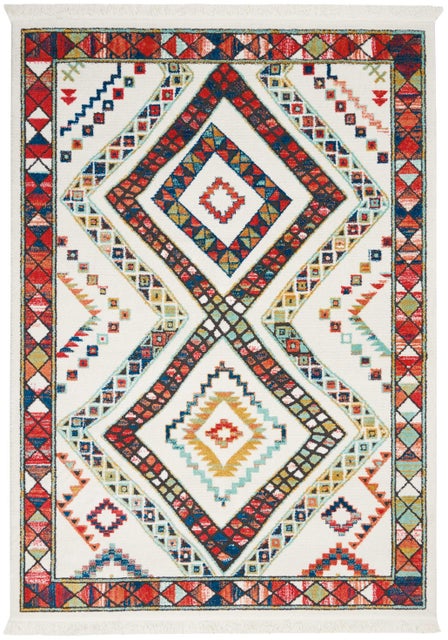 Nourison Navajo White Multicolor 5'x8' Area Rug, White