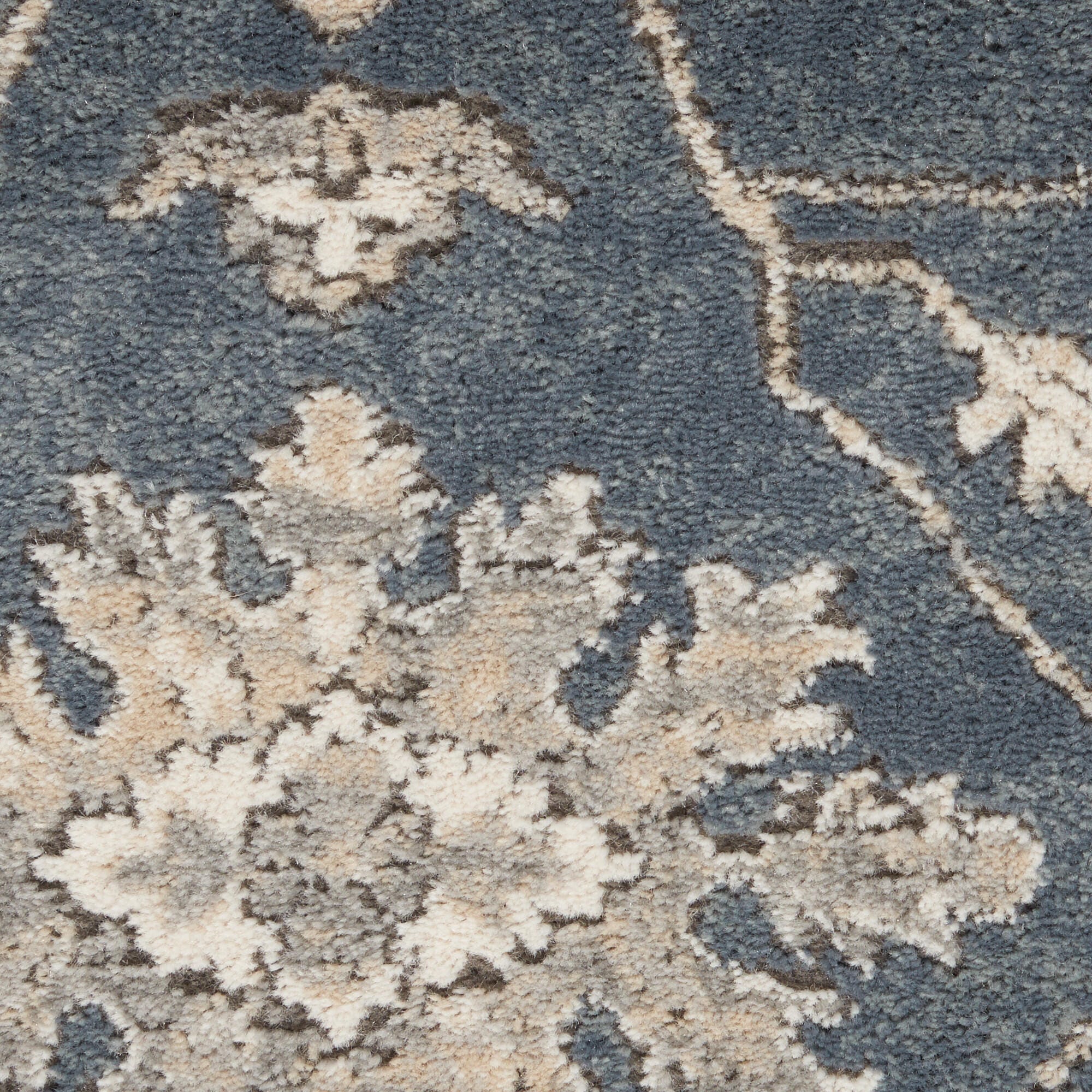 Nourison Nourison Quarry 2'2" x 7'6" Blue/Beige Vintage Indoor Rug, Blue/Beige, large