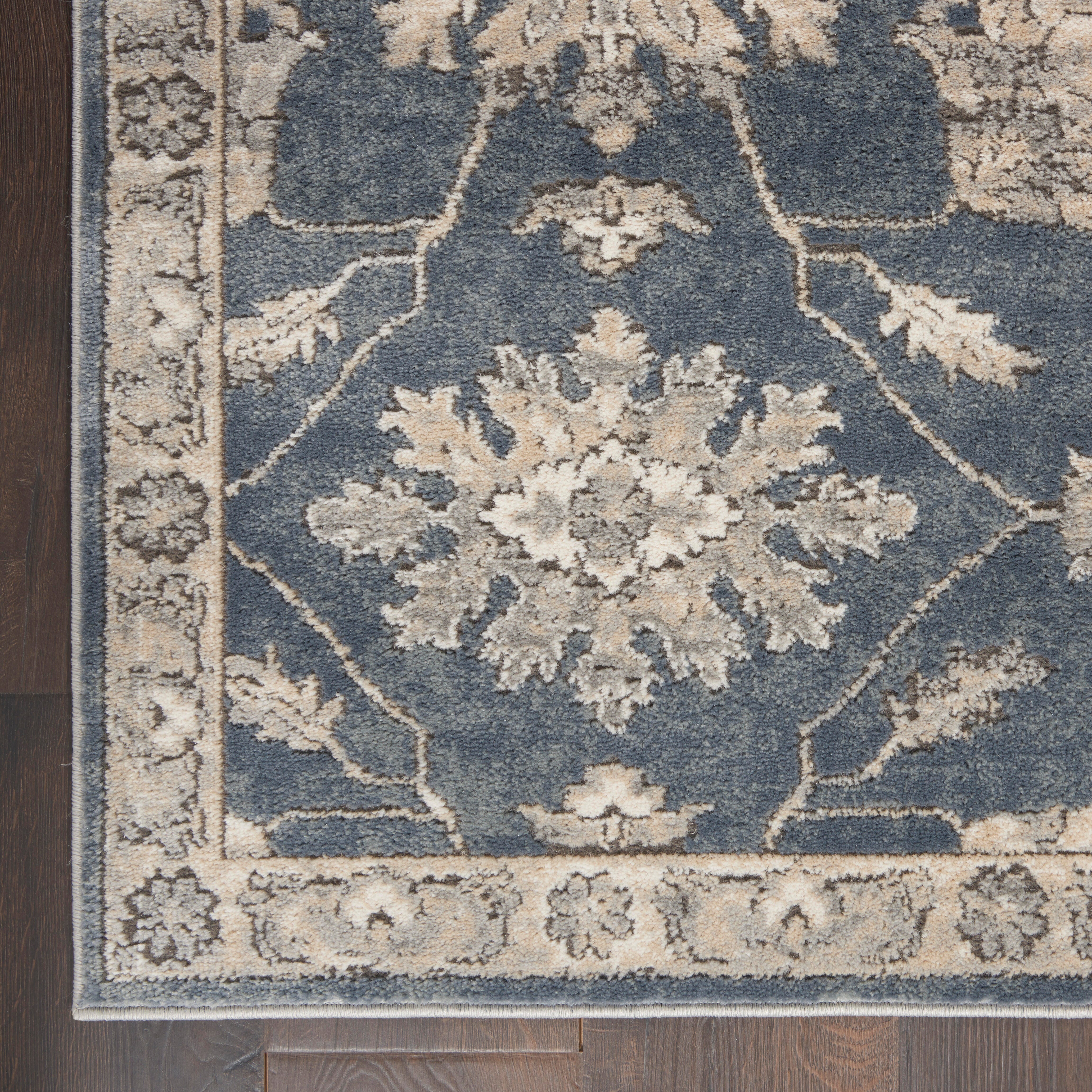 Nourison Nourison Quarry 2'2" x 7'6" Blue/Beige Vintage Indoor Rug, Blue/Beige, large