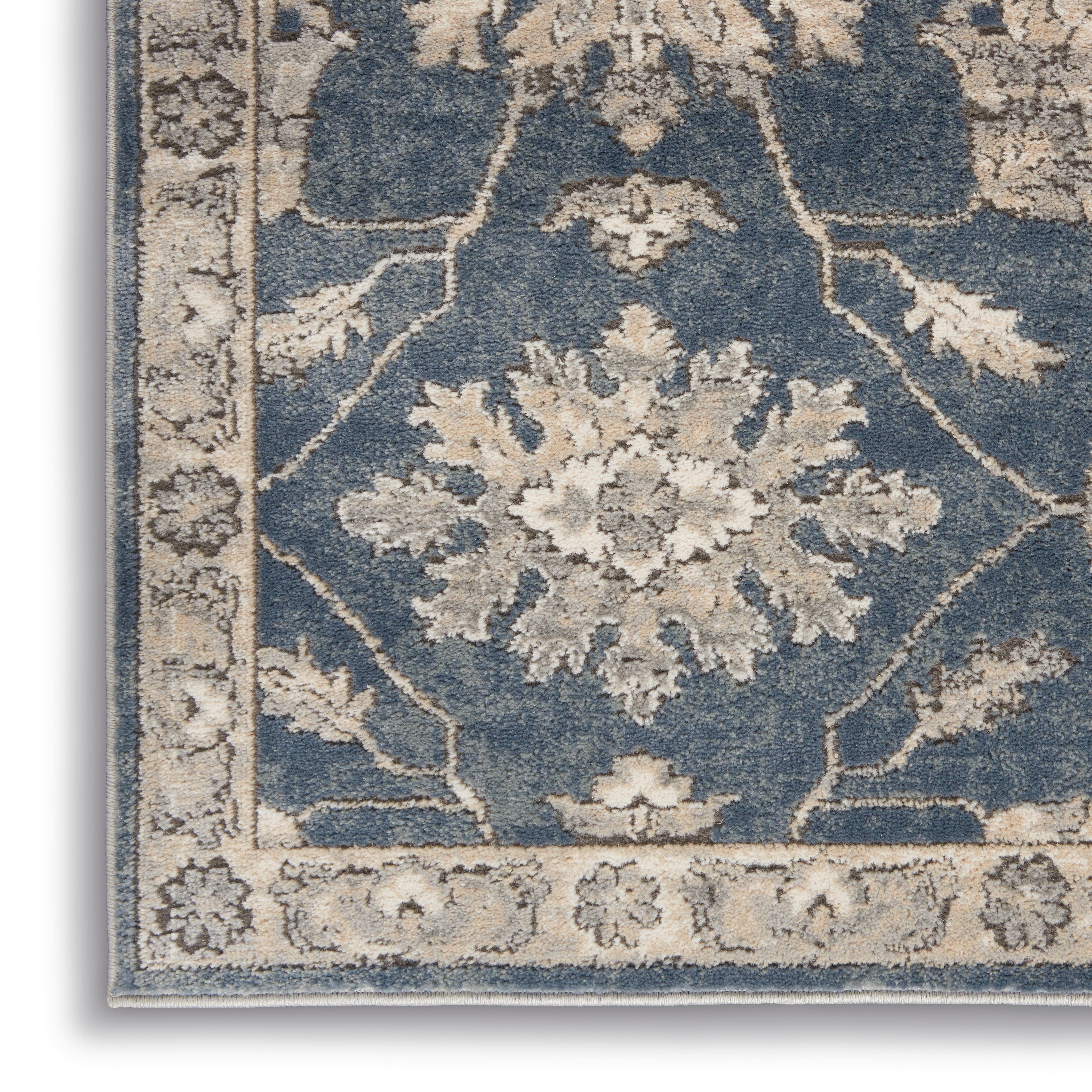 Nourison Nourison Quarry 2'2" x 7'6" Blue/Beige Vintage Indoor Rug, Blue/Beige, large