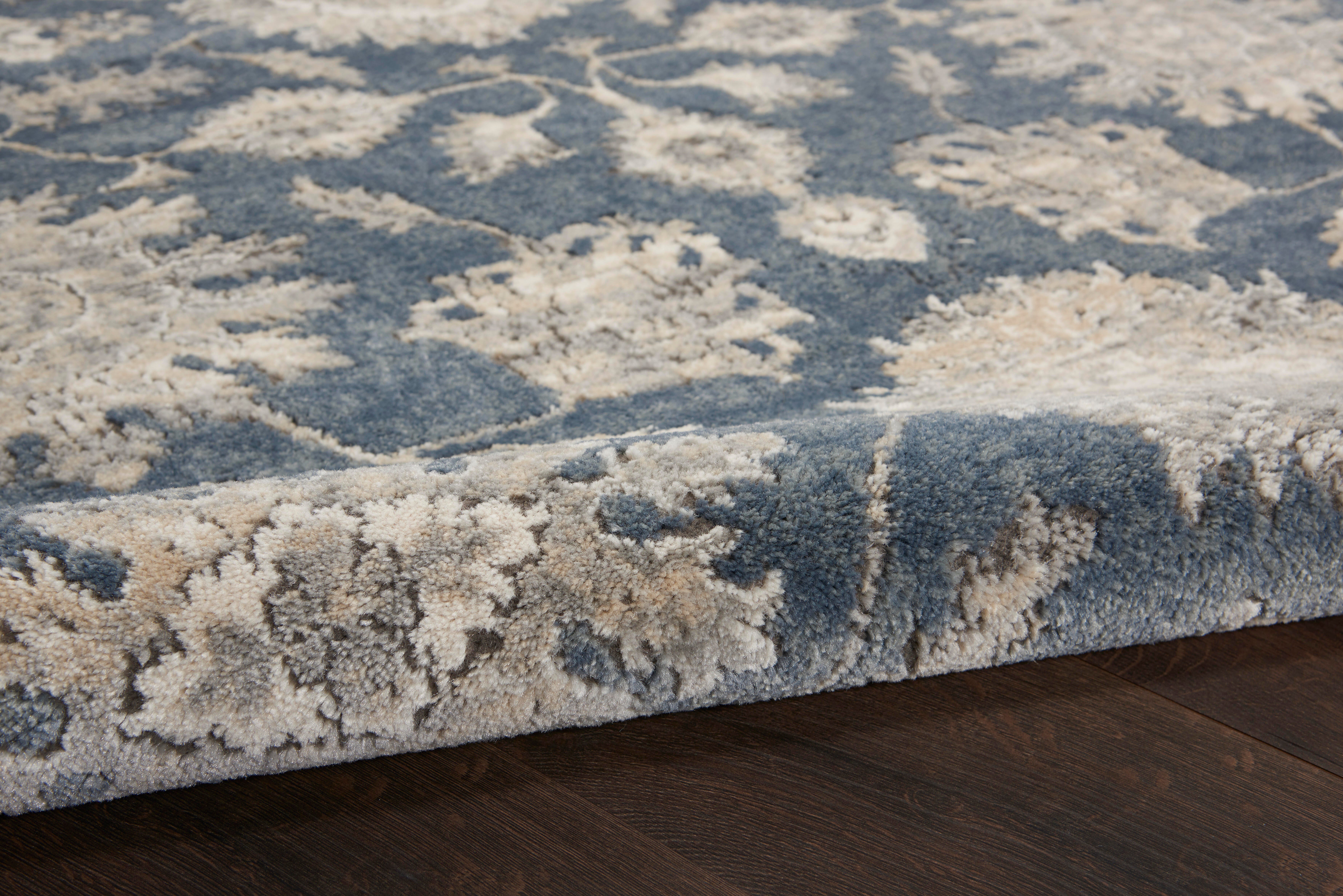 Nourison Nourison Quarry 2'2" x 7'6" Blue/Beige Vintage Indoor Rug, Blue/Beige, large