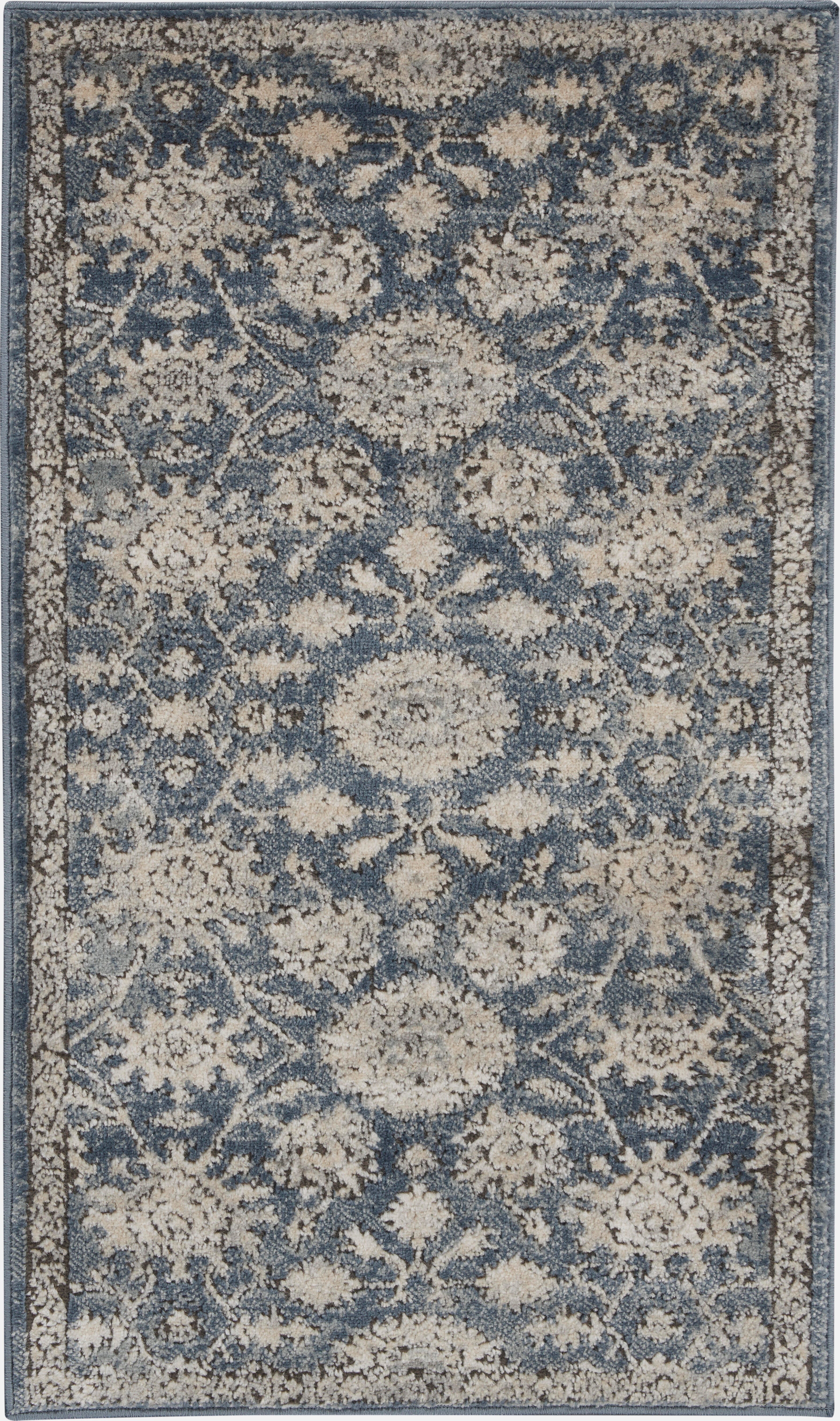 Nourison Nourison Quarry 2'2" x 3'9" Blue/Beige Vintage Indoor Rug, Blue/Beige, large