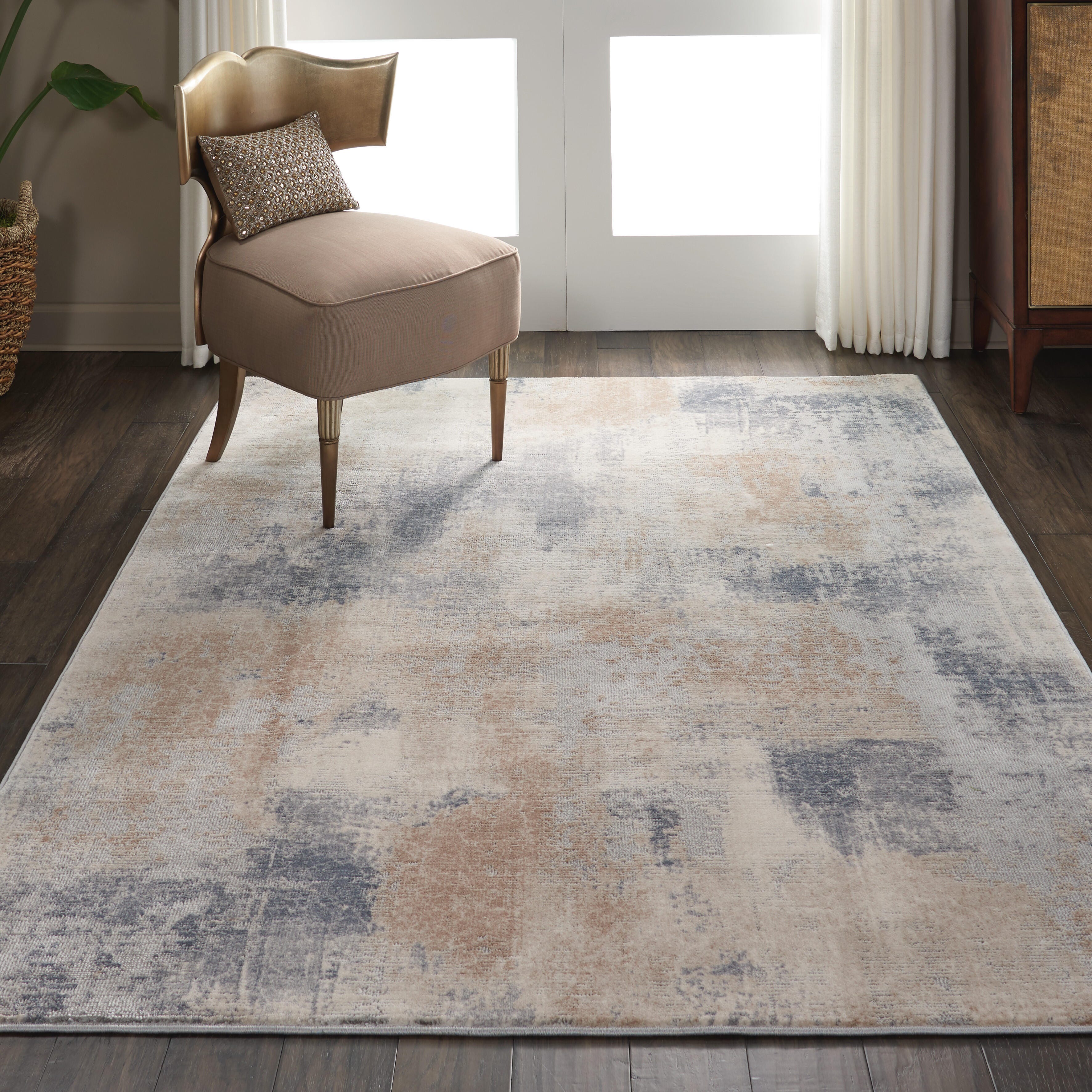 Nourison Nourison Rustic Textures 3'11" x 5'11" Beige/Grey Modern Indoor Rug, Beige/Gray, rollover