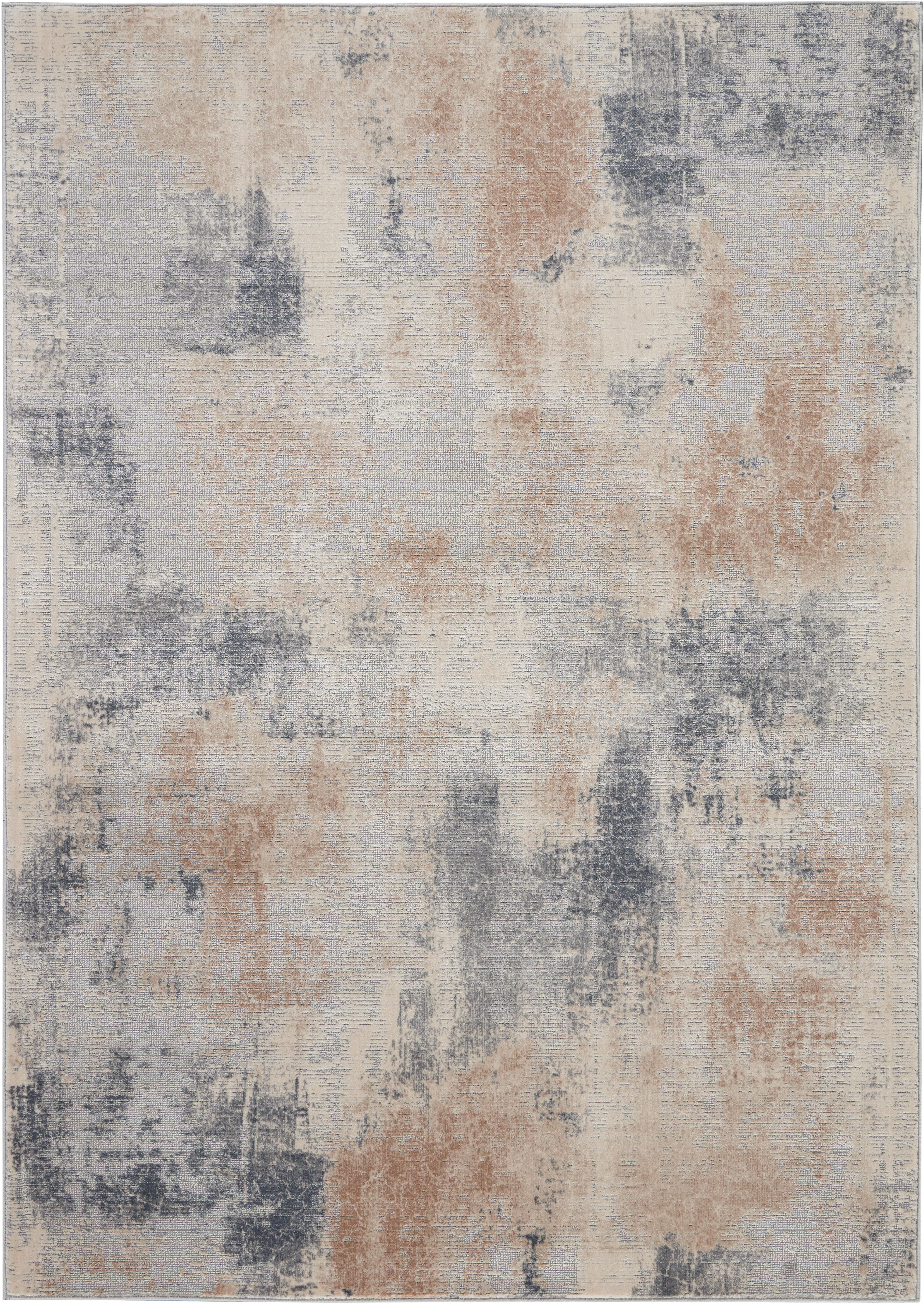 Nourison Nourison Rustic Textures 3'11" x 5'11" Beige/Grey Modern Indoor Rug, Beige/Gray, large