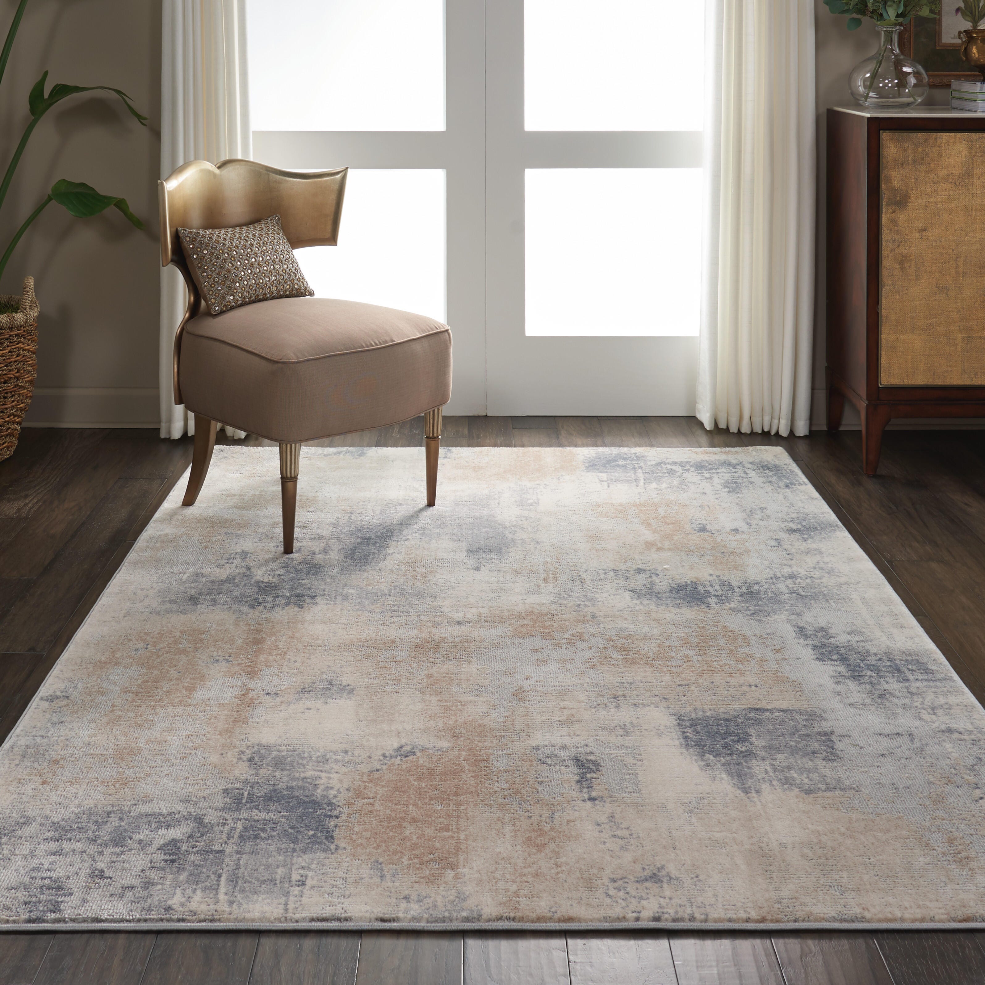 Nourison Nourison Rustic Textures 3'11" x 5'11" Beige/Grey Modern Indoor Rug, Beige/Gray, large