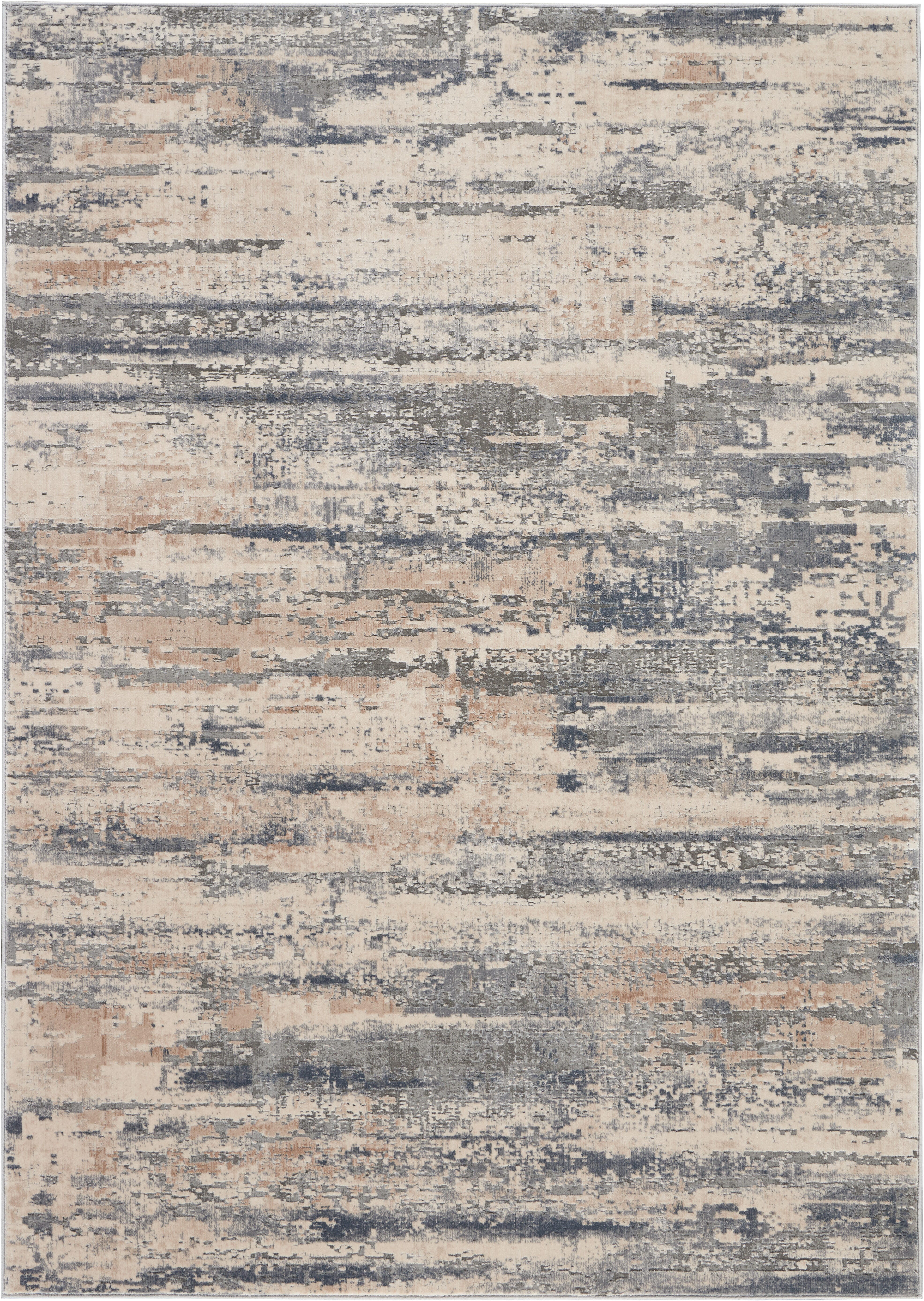 Nourison Home Nourison Rustic Textures 3'11" x 5'11" Beige/Grey Modern Indoor Rug, Beige/Gray, large