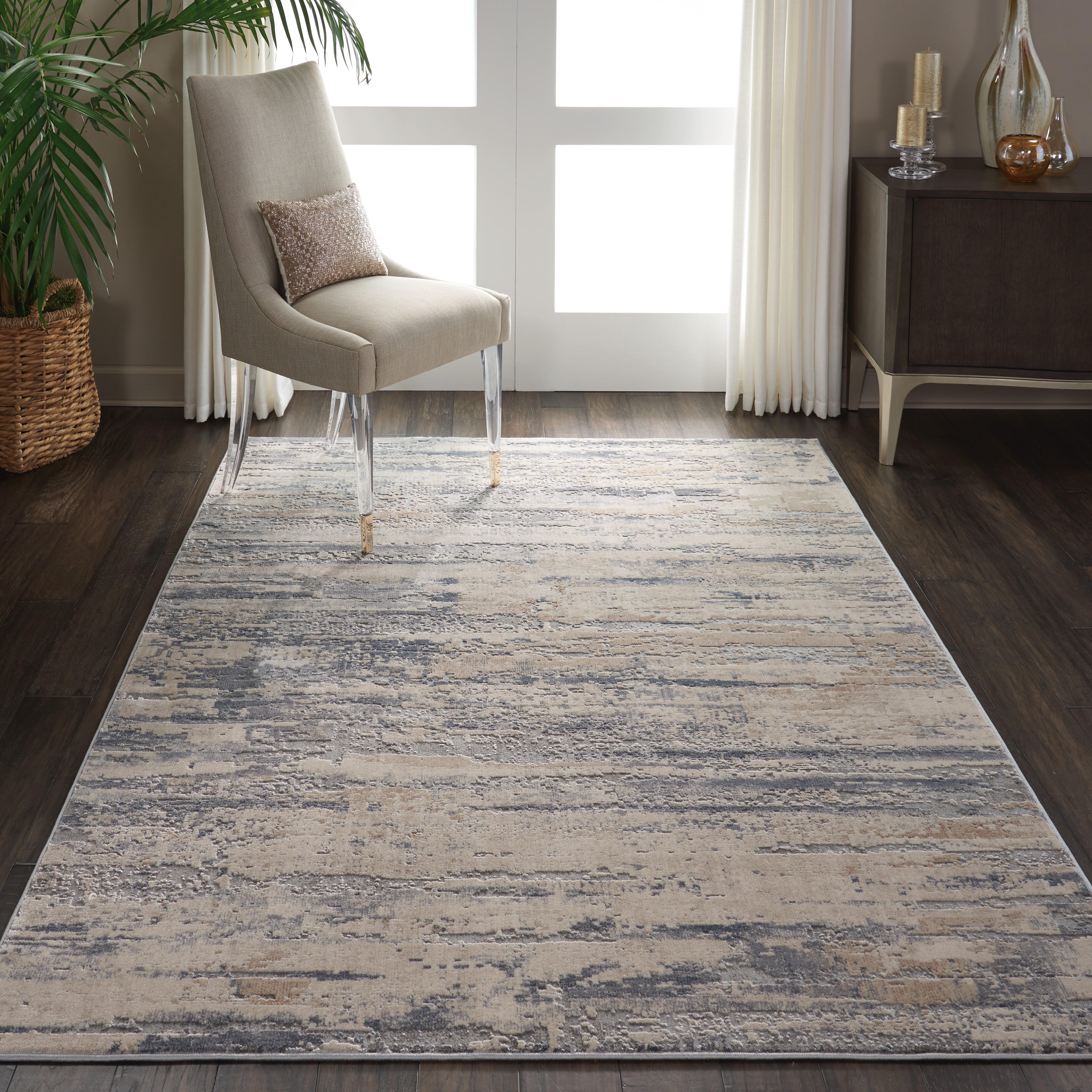 Nourison Home Nourison Rustic Textures 5'3" x 7'3" Beige/Grey Modern Indoor Rug, Beige/Gray, rollover