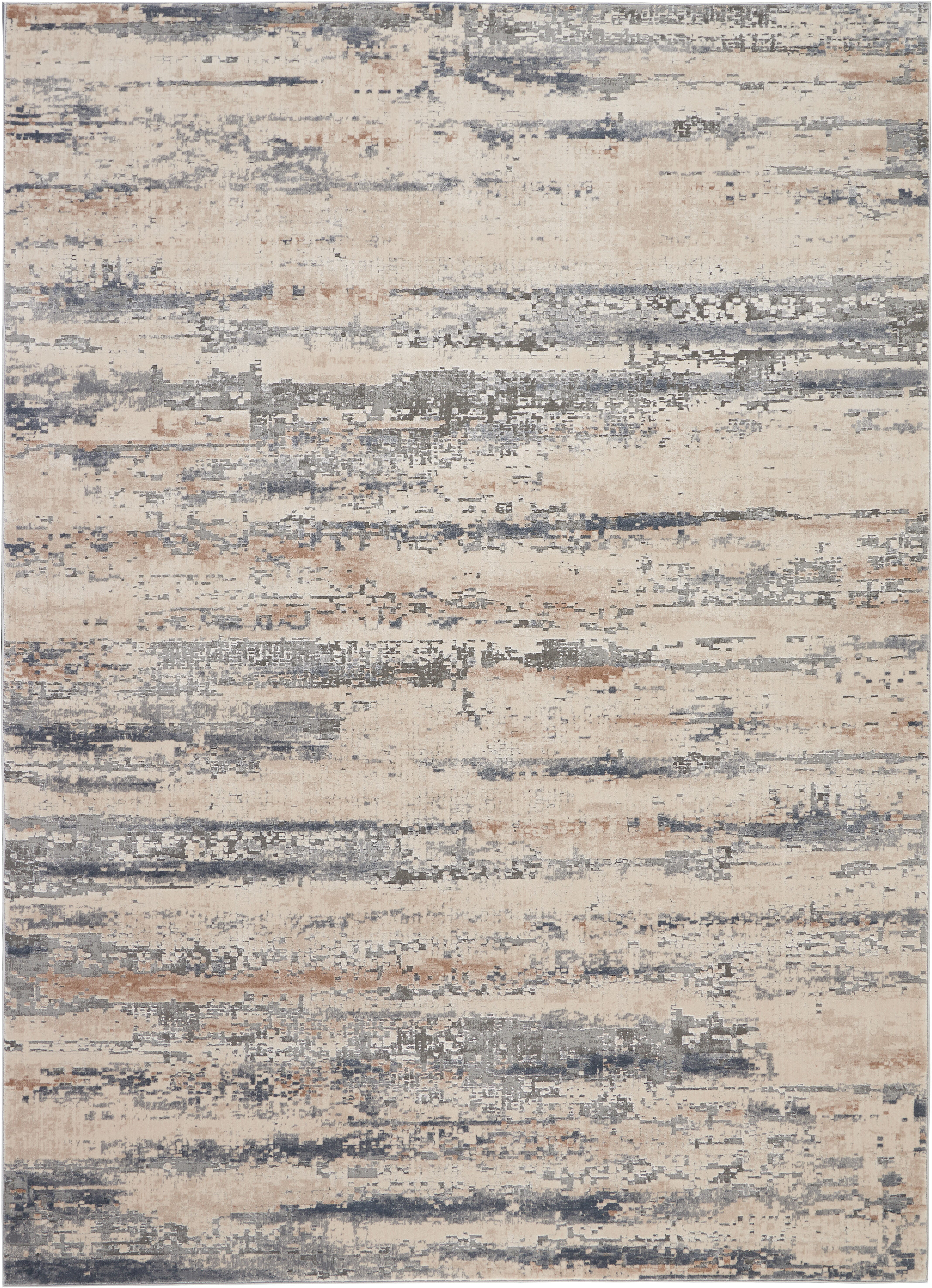 Nourison Home Nourison Rustic Textures 7'10" x 10'6" Beige/Grey Modern Indoor Rug, Beige/Gray, large
