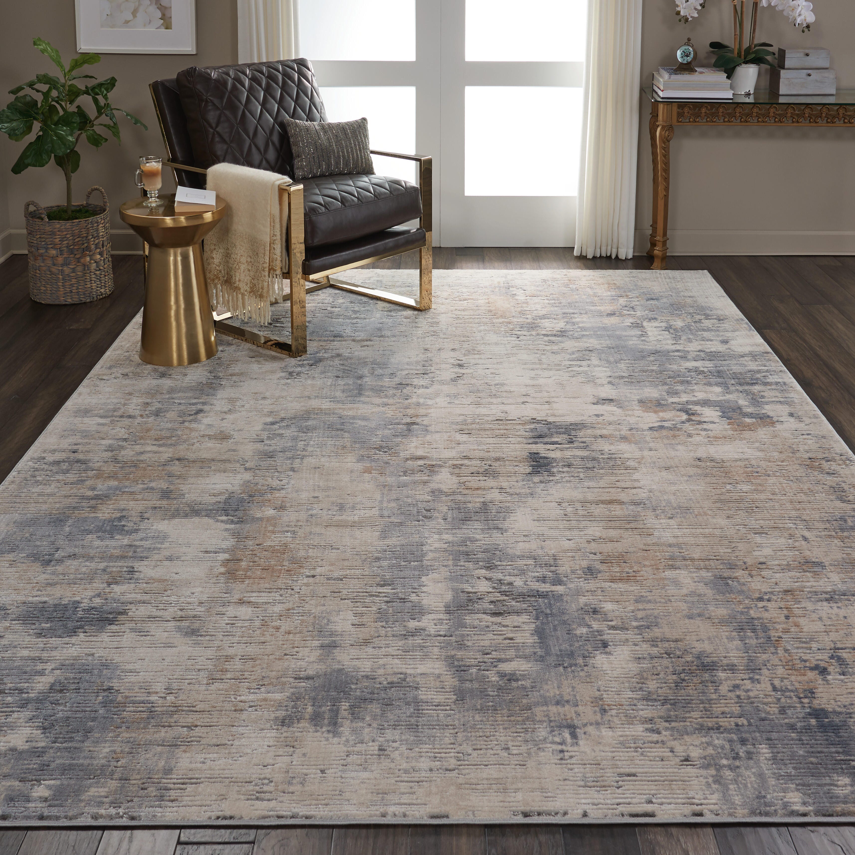 Nourison Home Nourison Rustic Textures 7'10" x 10'6" Beige/Grey Modern Indoor Rug, Beige/Gray, rollover
