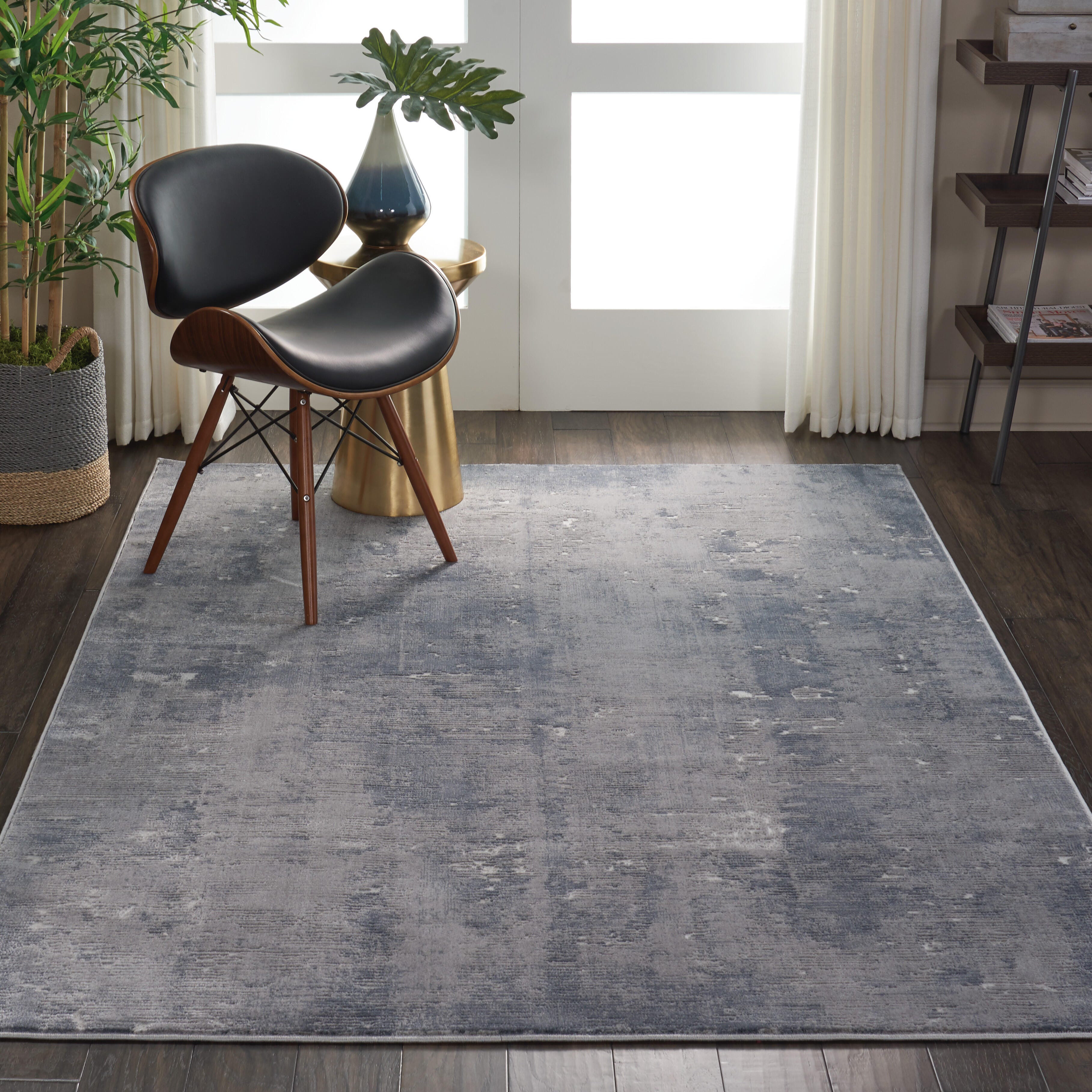 Nourison Home Nourison Rustic Textures 5'3" x 7'3" Grey Modern Indoor Rug, Gray, rollover