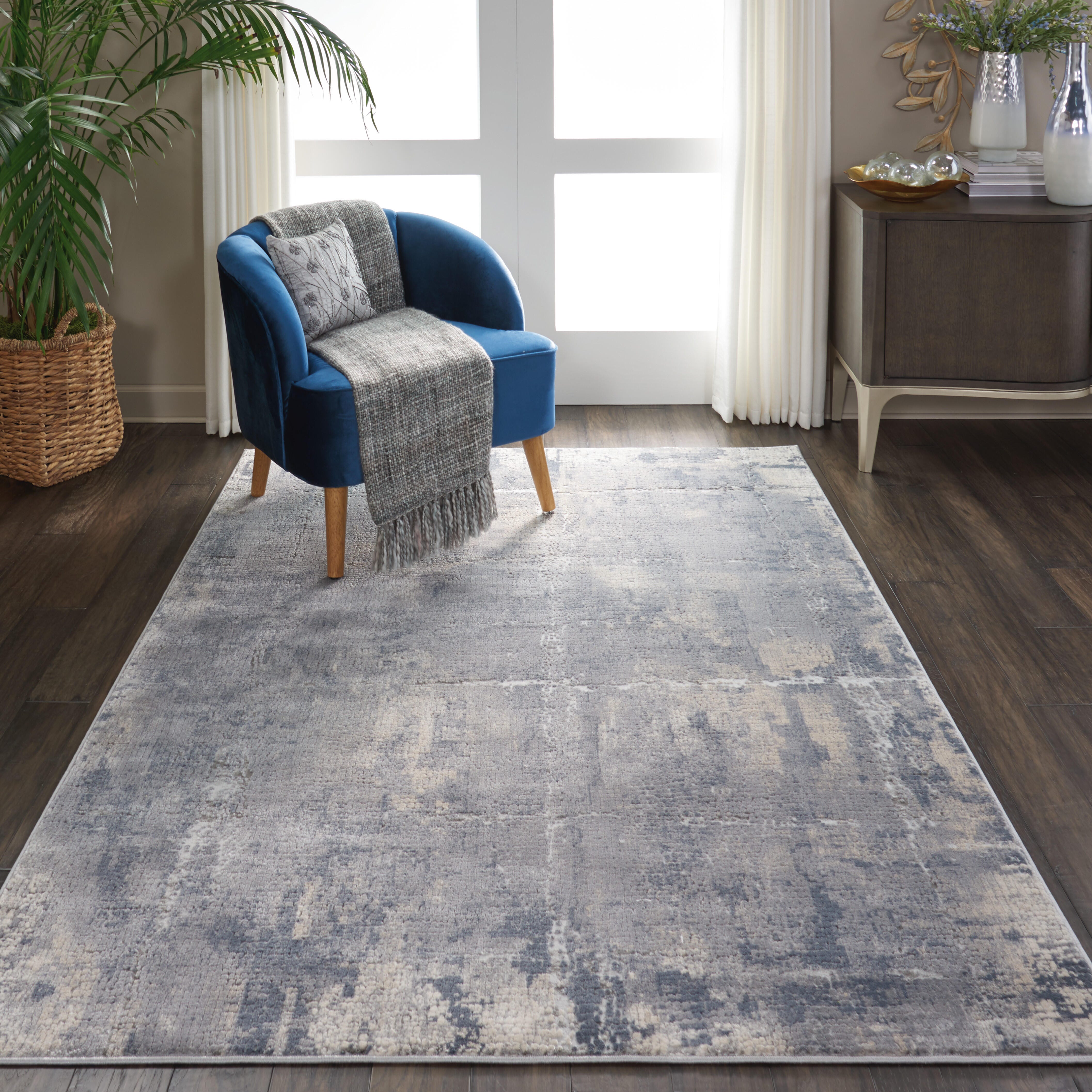 Nourison Nourison Rustic Textures 3'11" x 5'11" Grey/Beige Modern Indoor Rug, Gray/Beige, rollover