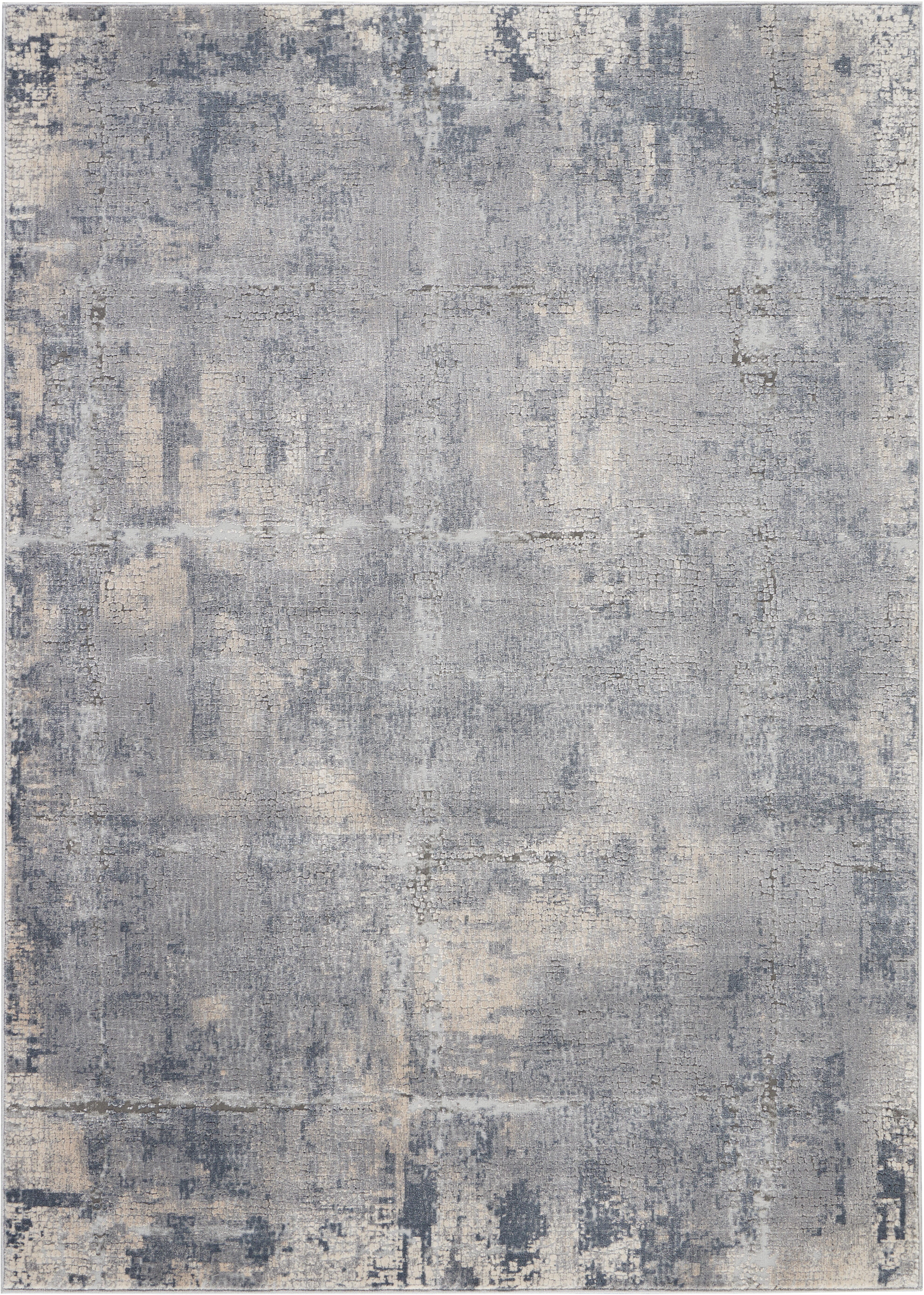 Nourison Nourison Rustic Textures 3'11" x 5'11" Grey/Beige Modern Indoor Rug, Gray/Beige, large