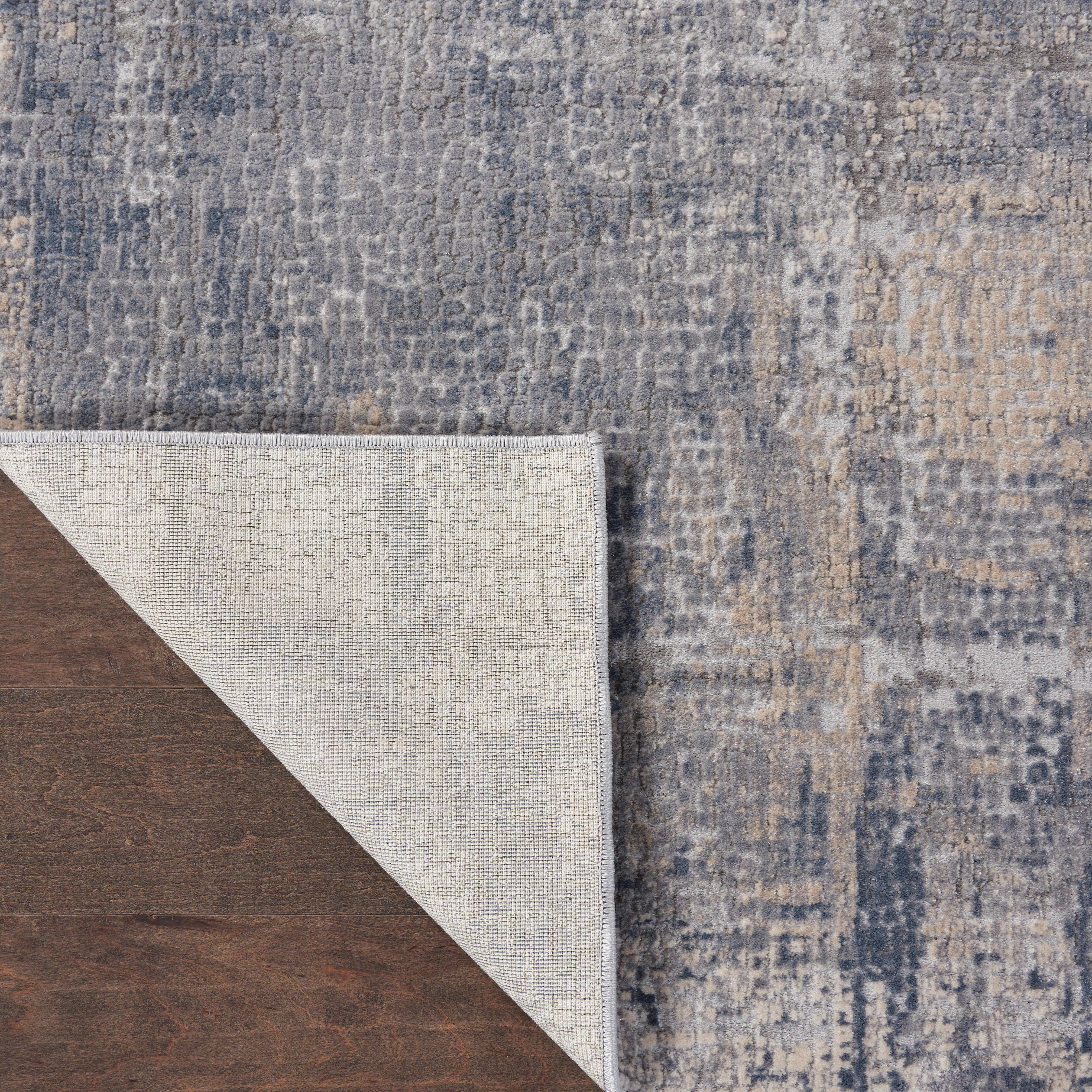 Nourison Nourison Rustic Textures 3'11" x 5'11" Grey/Beige Modern Indoor Rug, Gray/Beige, large