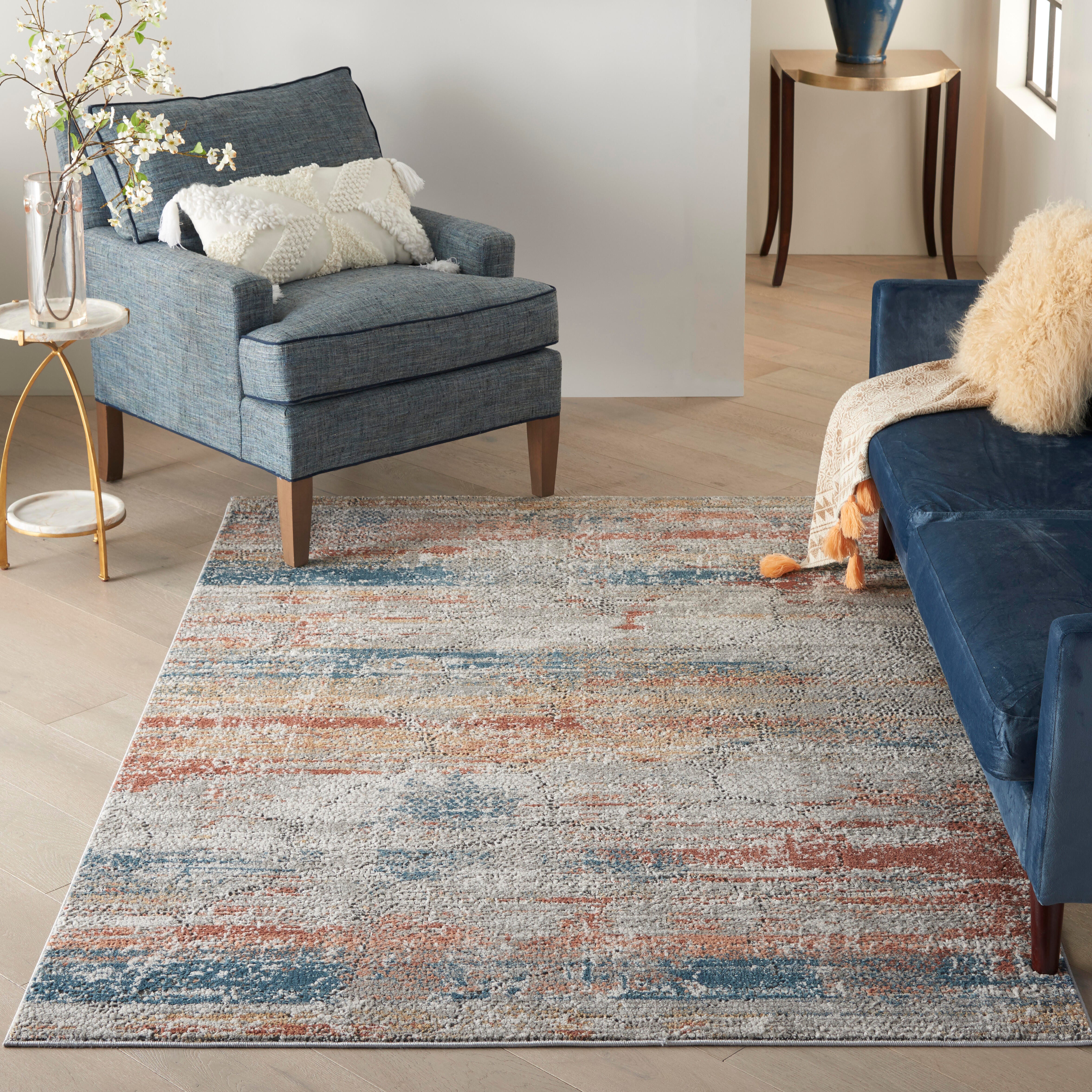 Nourison Home Nourison Rustic Textures 5'3" x 7'3" Multicolor Modern Indoor Rug, Multi, rollover