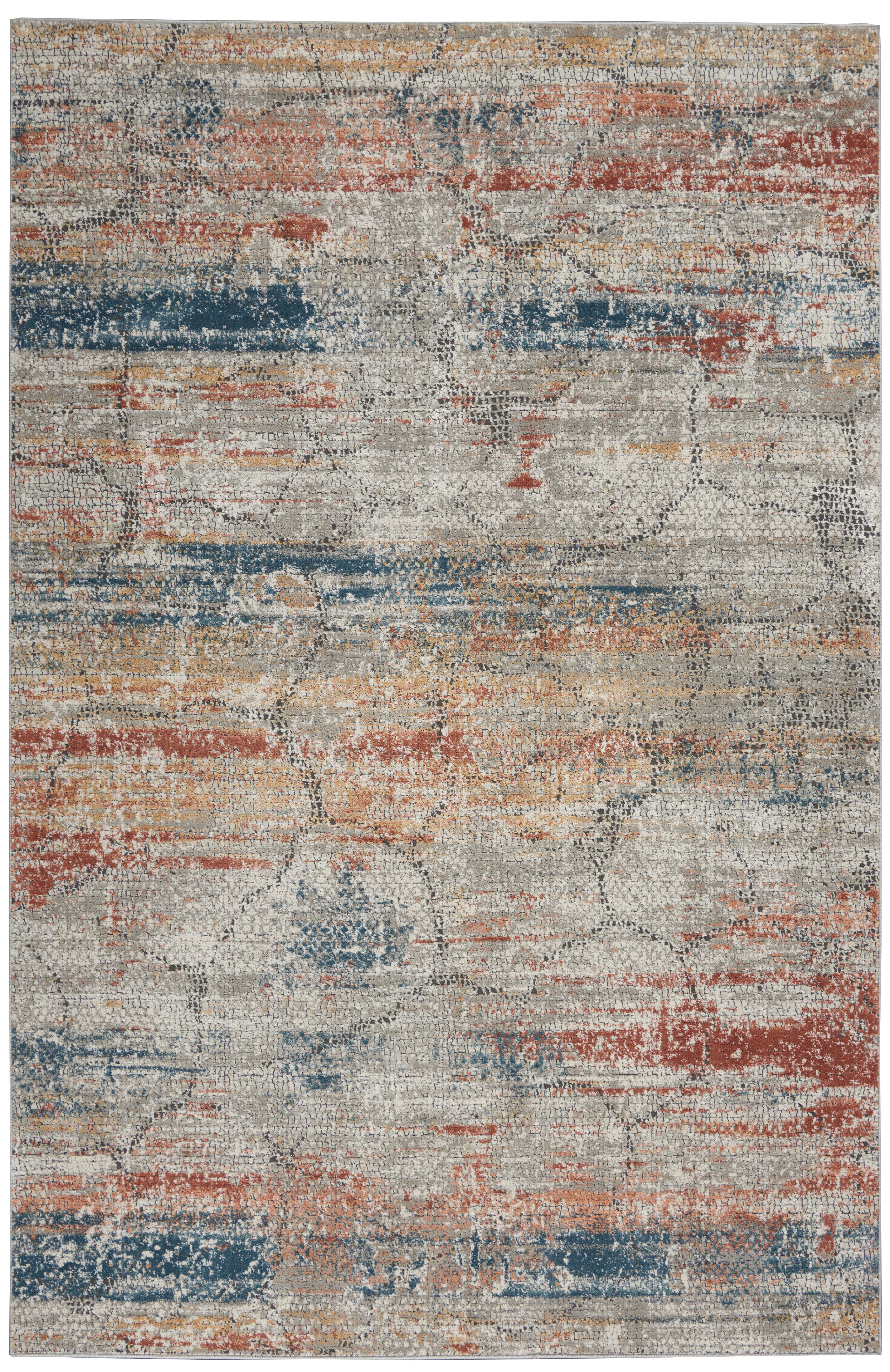 Nourison Home Nourison Rustic Textures 5'3" x 7'3" Multicolor Modern Indoor Rug, Multi, large