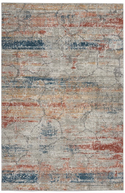 Nourison Home Rustic Textures 5'3" x 7'3" Multicolor Modern Indoor Rug, Multi