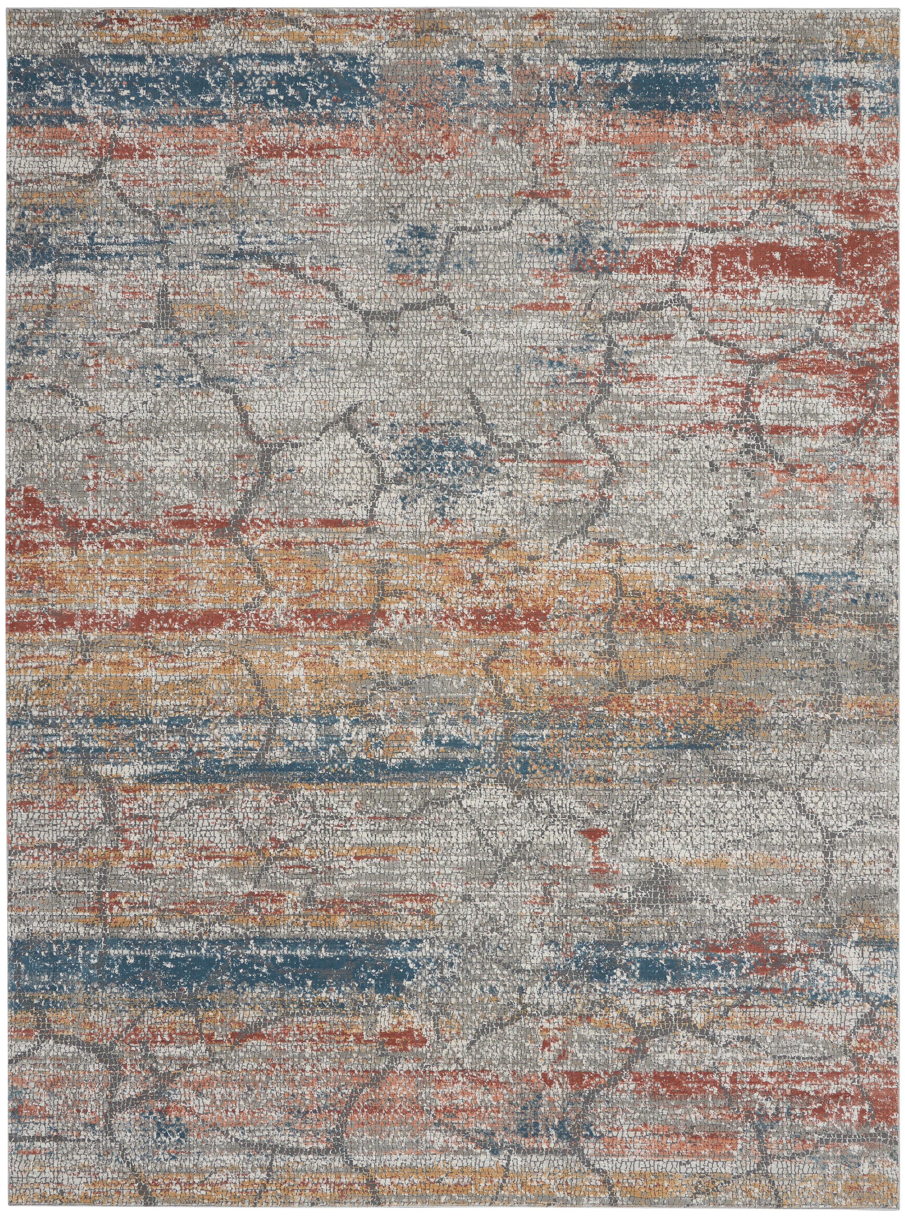 Nourison Home Nourison Rustic Textures 7'10" x 10'6" Multicolor Modern Indoor Rug, Multi, large