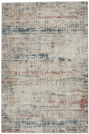 Nourison Home Nourison Rustic Textures 3'11" x 5'11" Light Grey Multi Modern Indoor Rug, Light Gray Multi, large