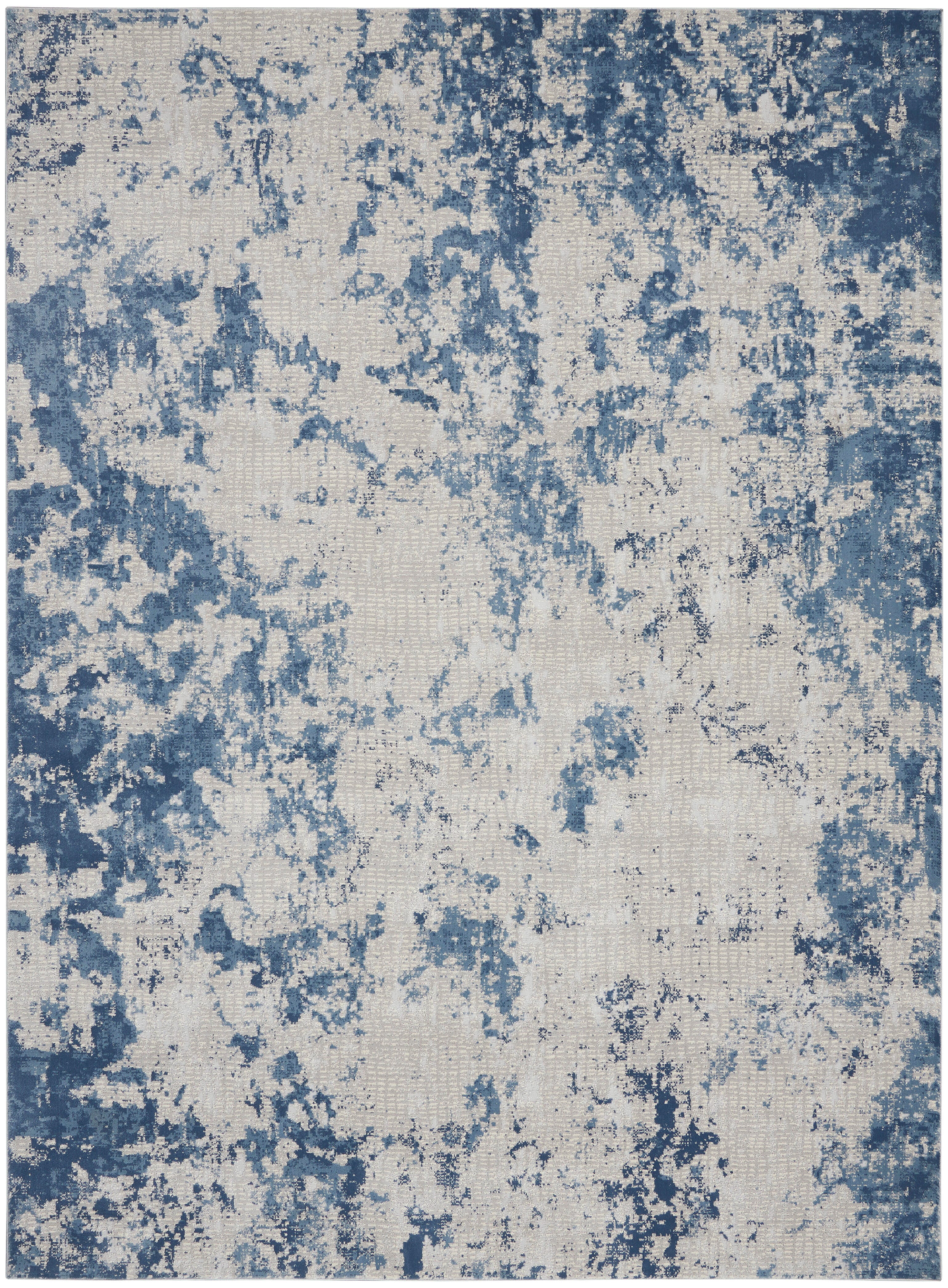 Nourison Home Nourison Rustic Textures 7'10" x 10'6" Grey/Blue Modern Indoor Rug, , large
