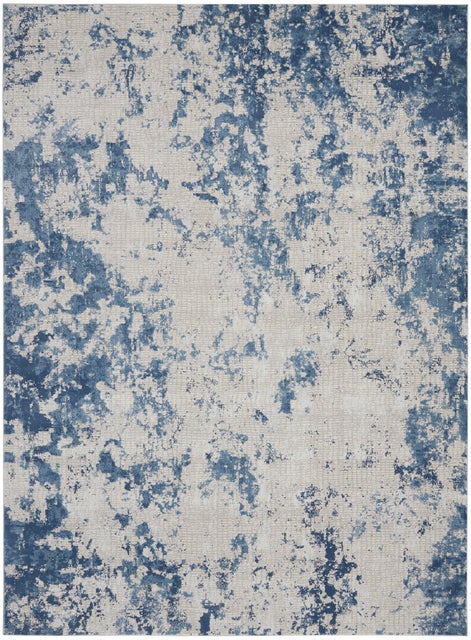 Nourison Home Rustic Textures 7'10" x 10'6" Grey/Blue Modern Indoor Rug