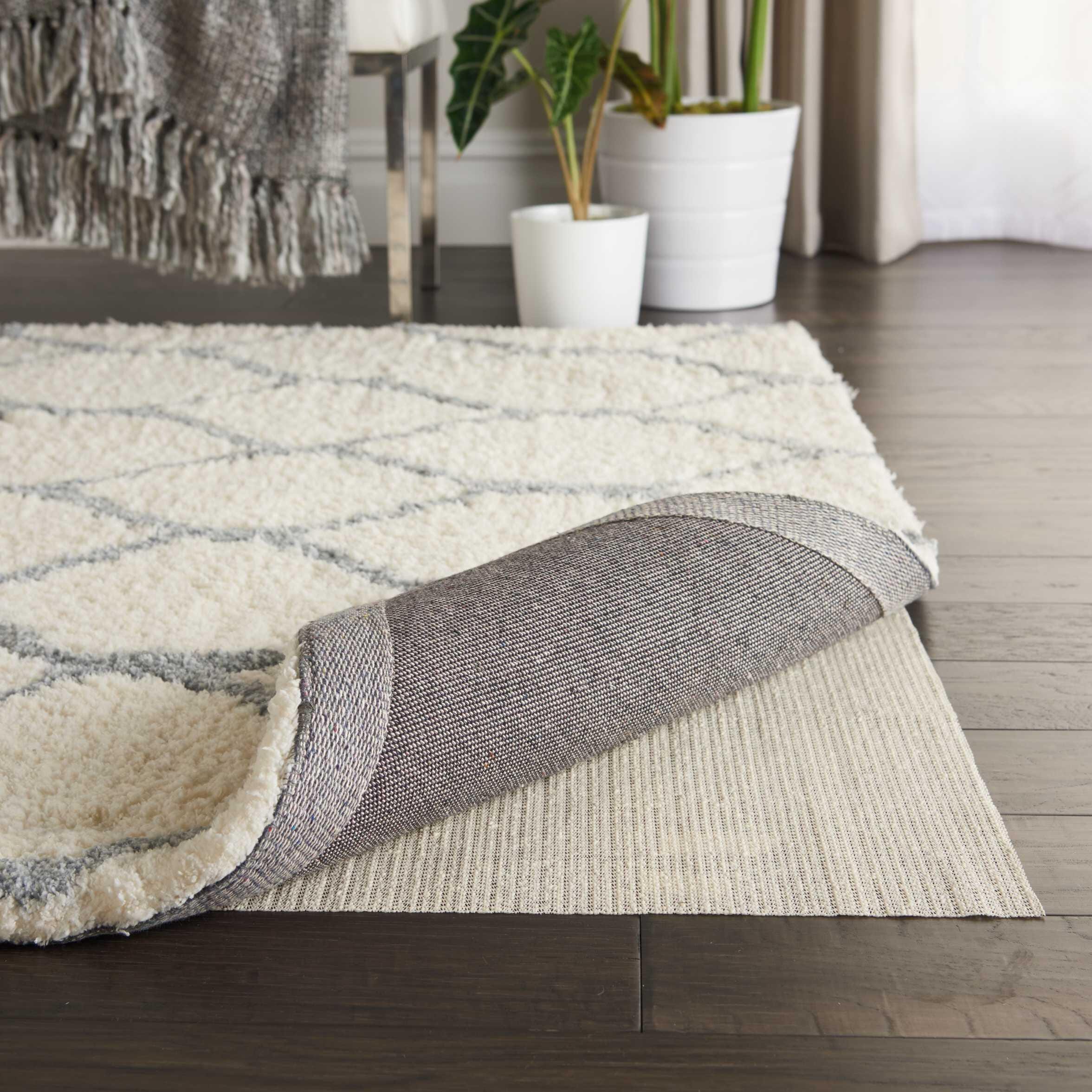 Nourison Nourison ShiftLoc 4'8" x ROUND Round Non-slip Rug Pad, Ivory, rollover