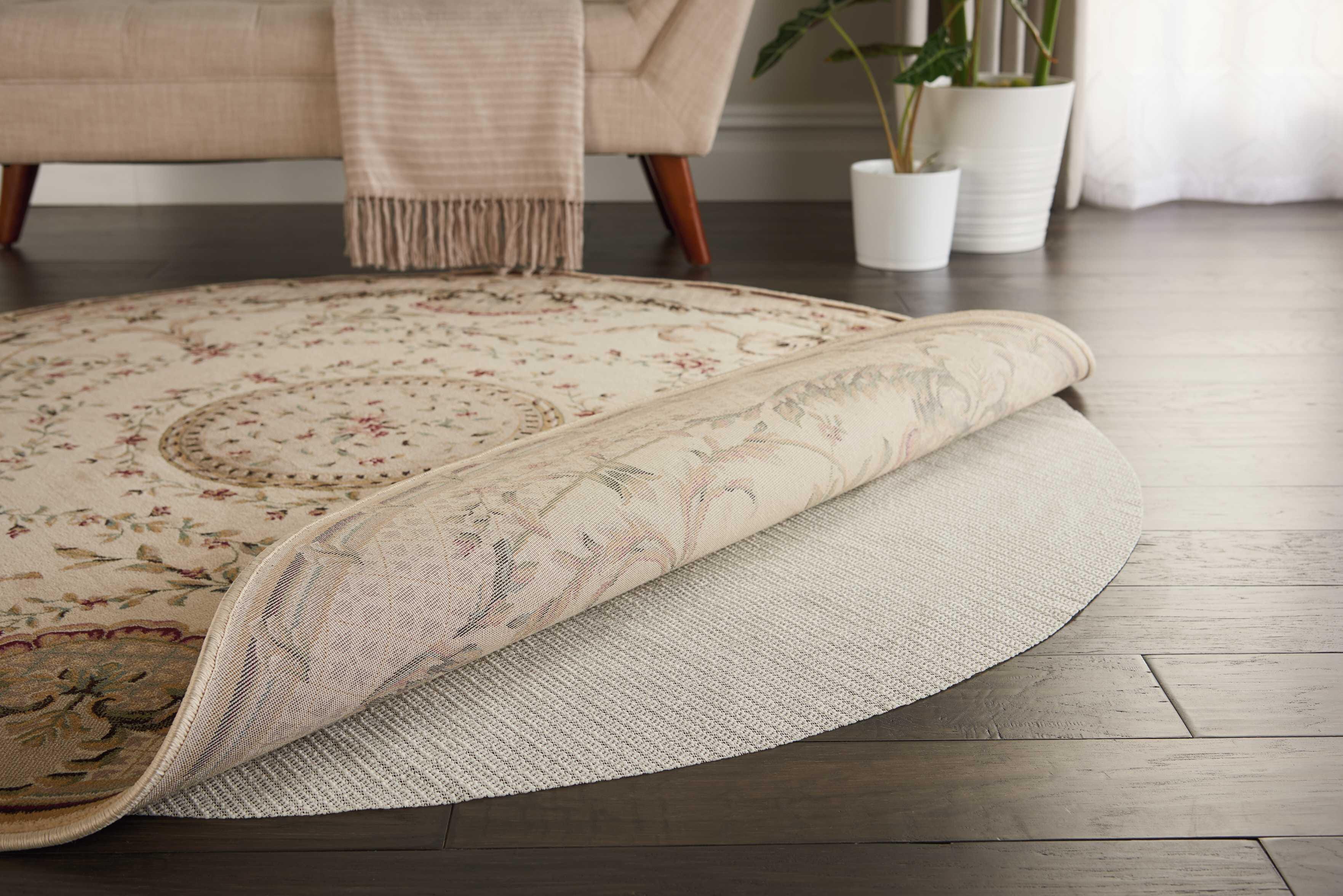 Nourison Nourison ShiftLoc 4'8" x ROUND Round Non-slip Rug Pad, Ivory, large