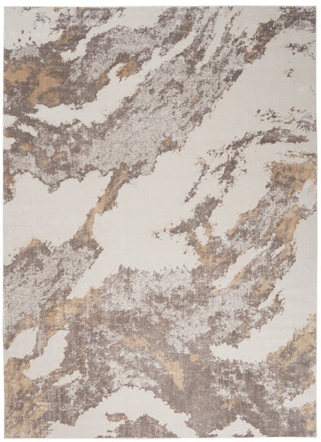Nourison Home Silky Textures 7'10" x 10'6" Brown/Ivory Modern Indoor Rug