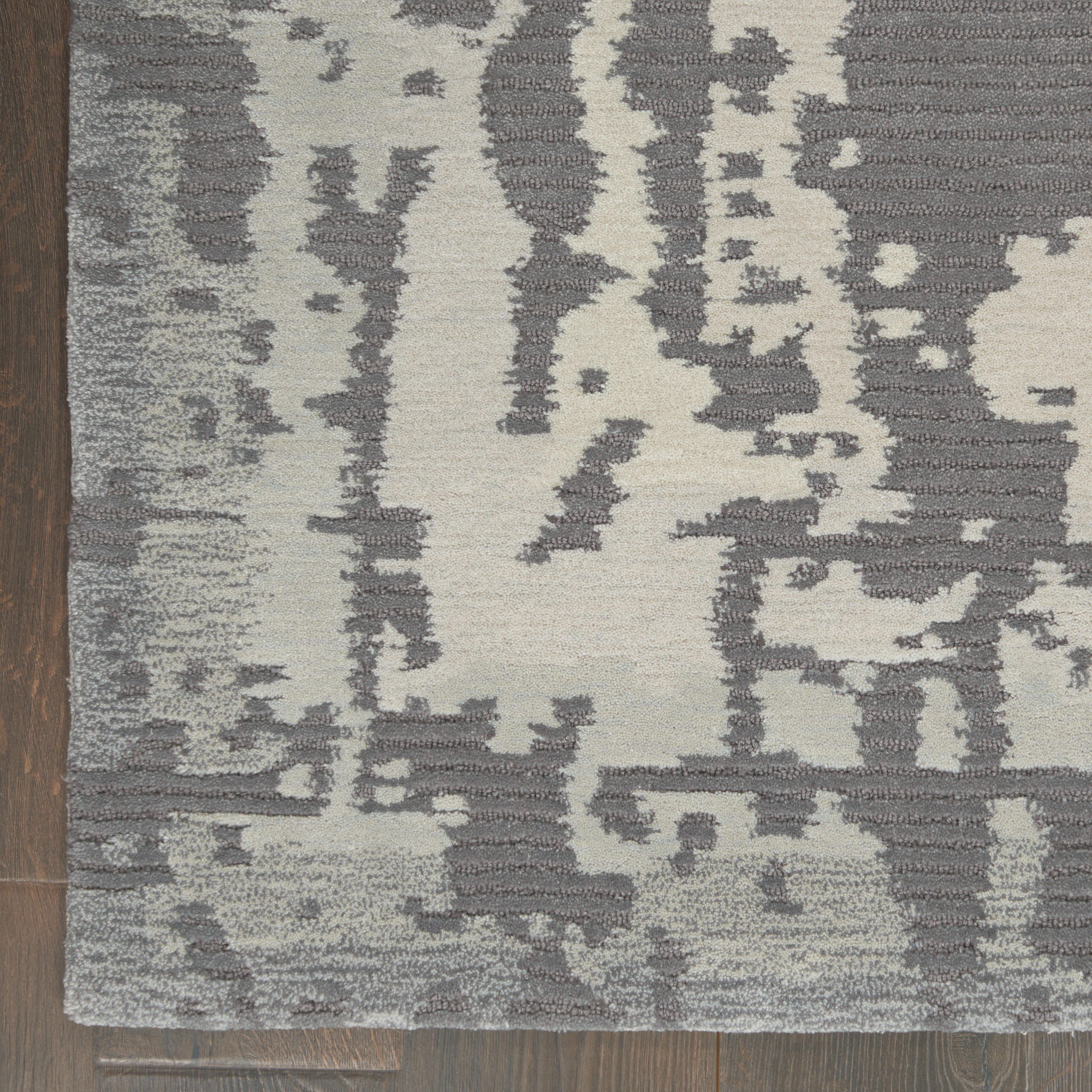 Nourison Nourison Symmetry 5'3" x 7'9" Grey/Beige Modern Indoor Rug, Gray/Beige, large