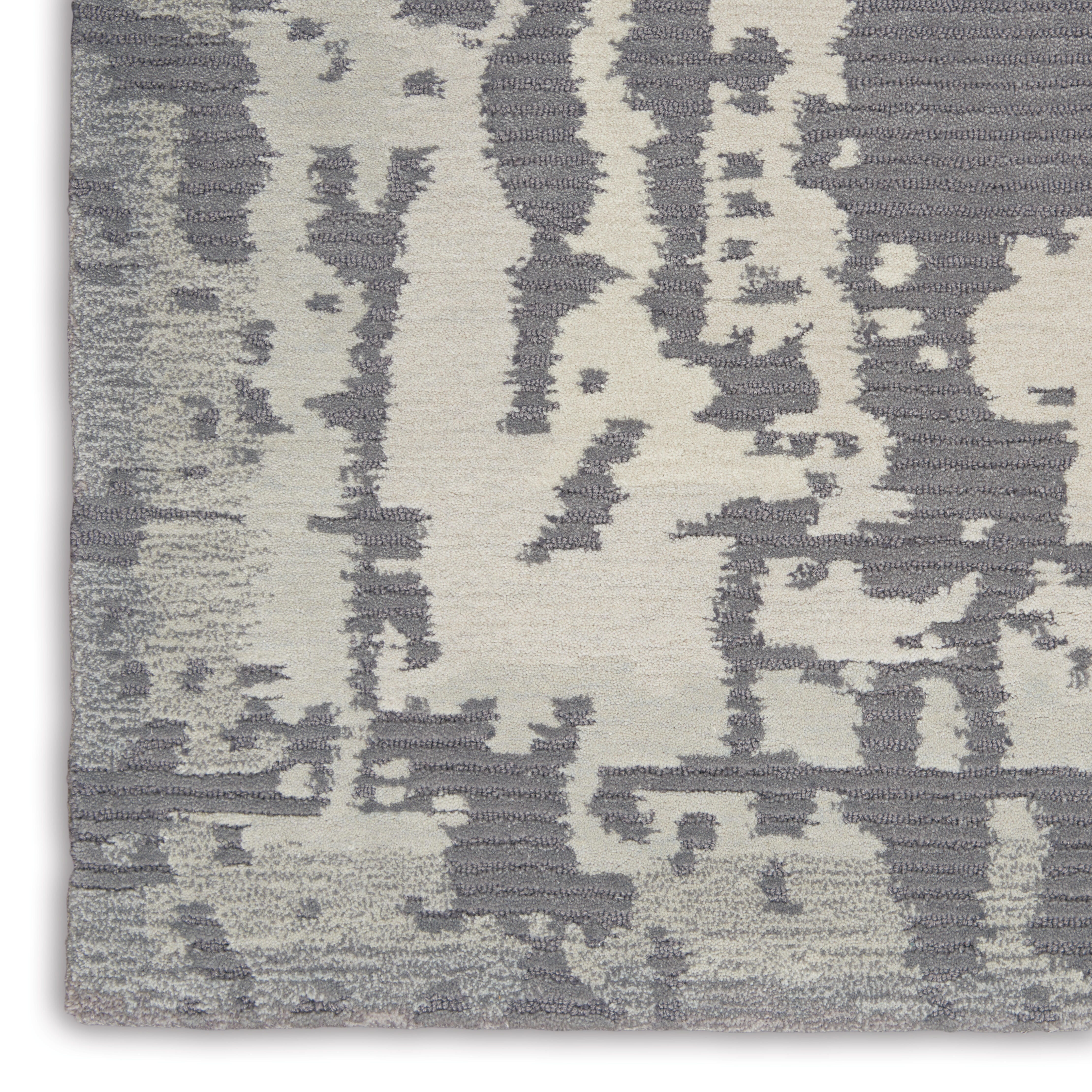 Nourison Nourison Symmetry 5'3" x 7'9" Grey/Beige Modern Indoor Rug, Gray/Beige, large