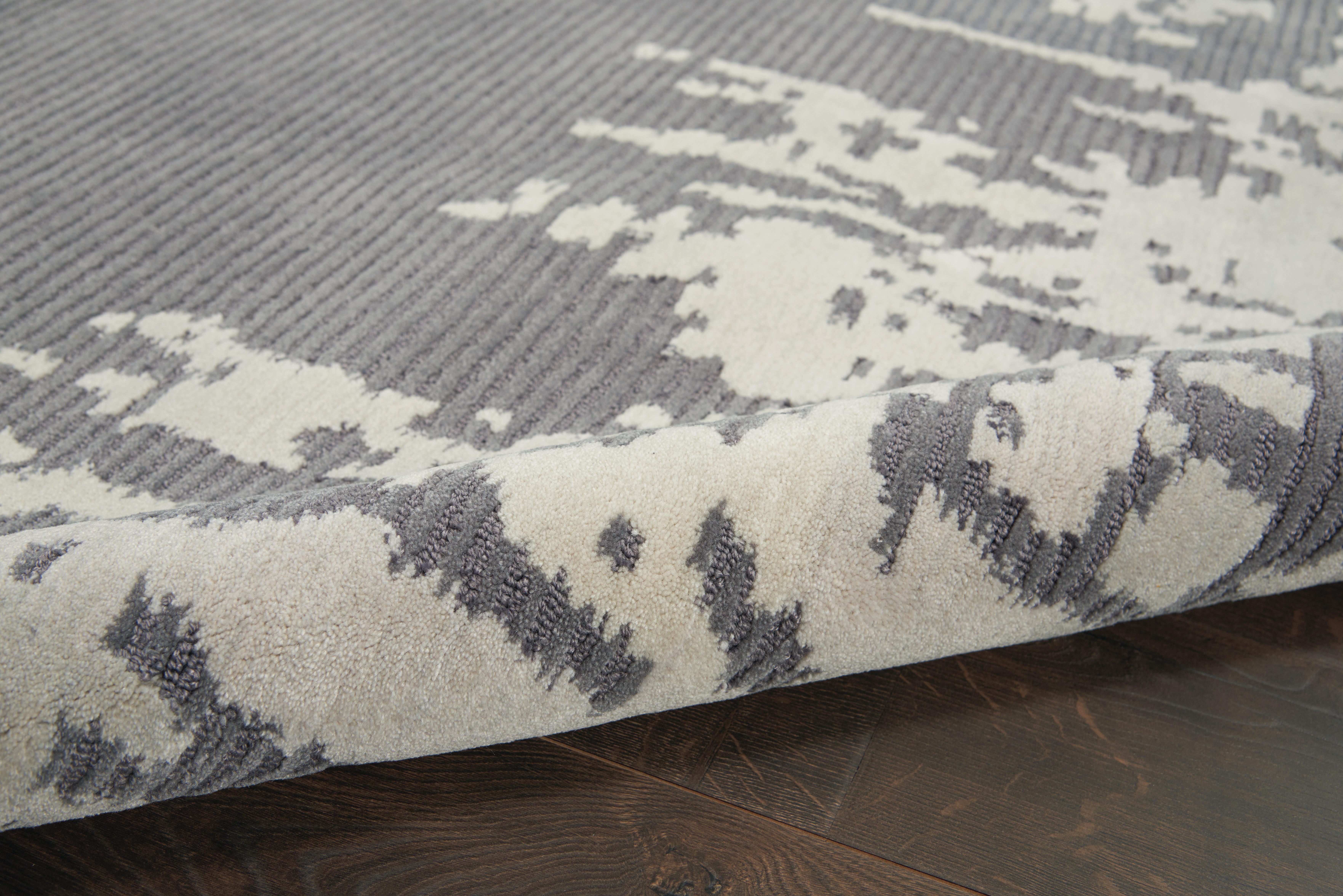 Nourison Nourison Symmetry 5'3" x 7'9" Grey/Beige Modern Indoor Rug, Gray/Beige, large