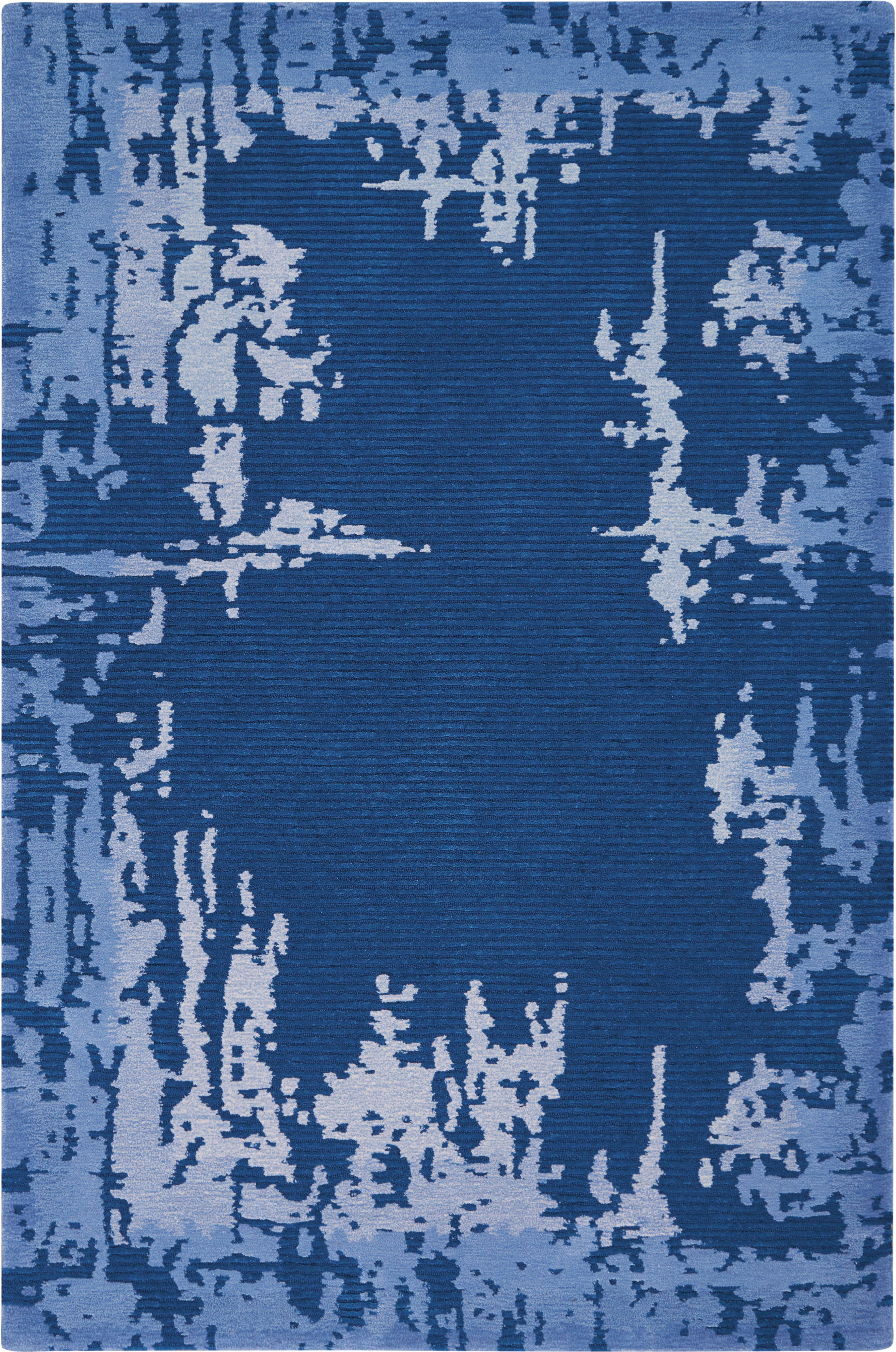 Nourison Nourison Symmetry 5'3" x 7'9" Navy Blue Modern Indoor Rug, Navy Blue, large