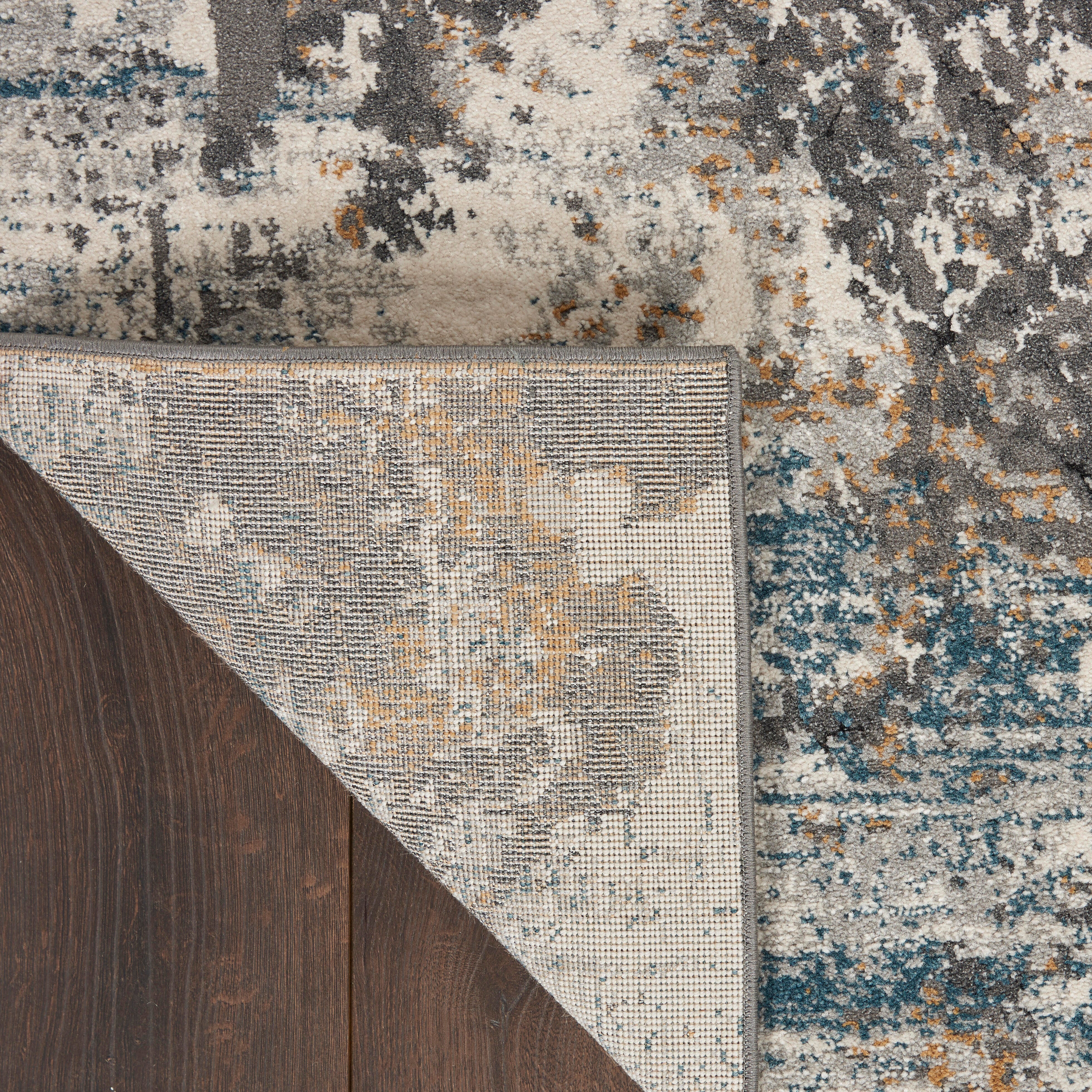 Nourison Nourison Tangra 4' x 6' Grey/Multi Modern Indoor Rug, Gray/Multi, large
