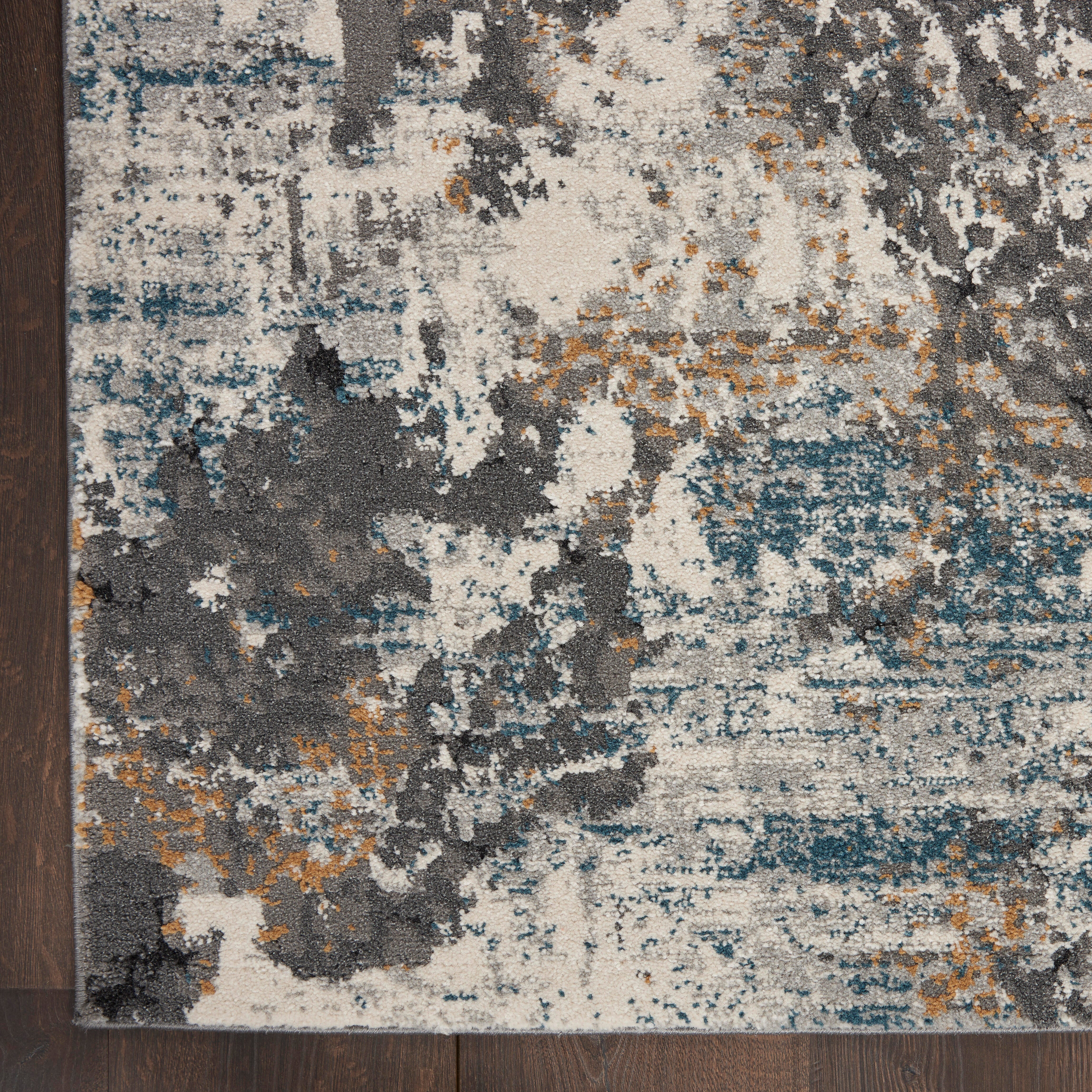 Nourison Nourison Tangra 4' x 6' Grey/Multi Modern Indoor Rug, Gray/Multi, large