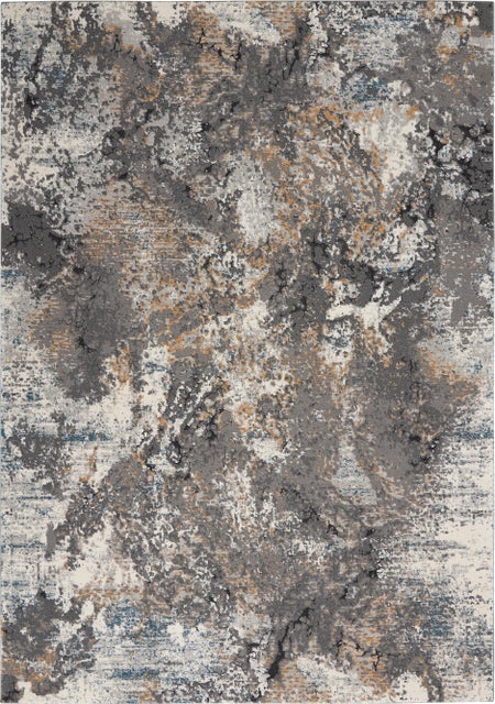 Nourison Tangra 5'3" x 7'3" Grey/Multi Modern Indoor Rug, Gray/Multi