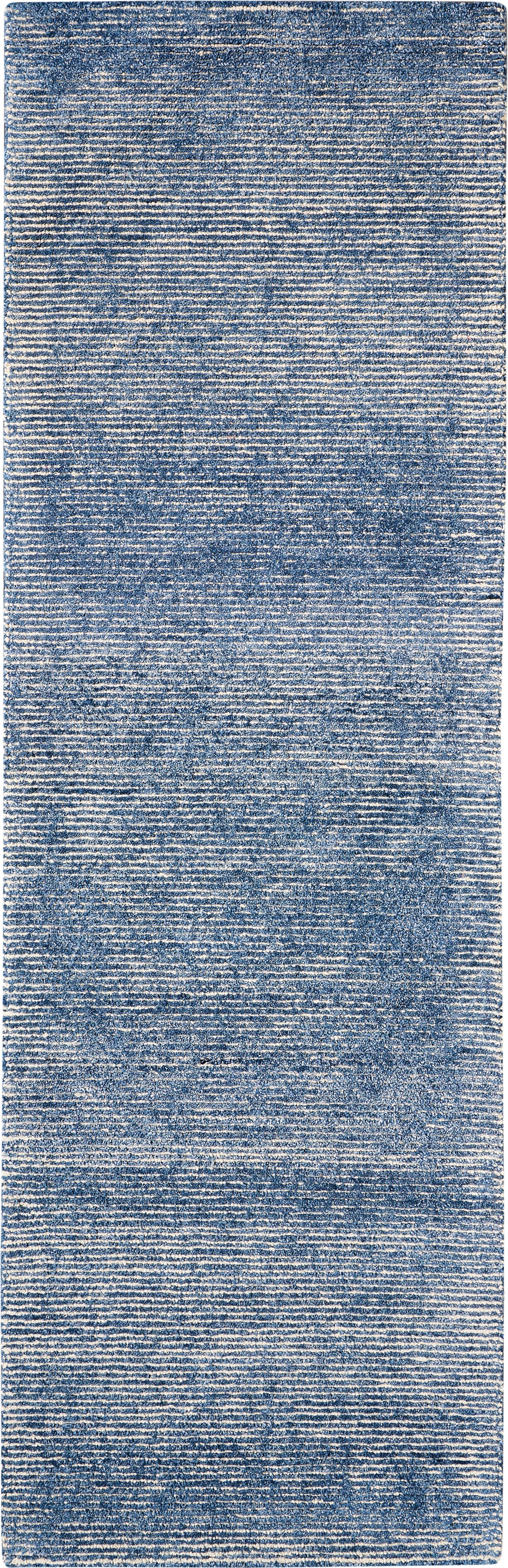 Nourison Nourison Weston 2'3" x 7'6" Aegean Blue Modern Indoor Rug, Agean Blue, large