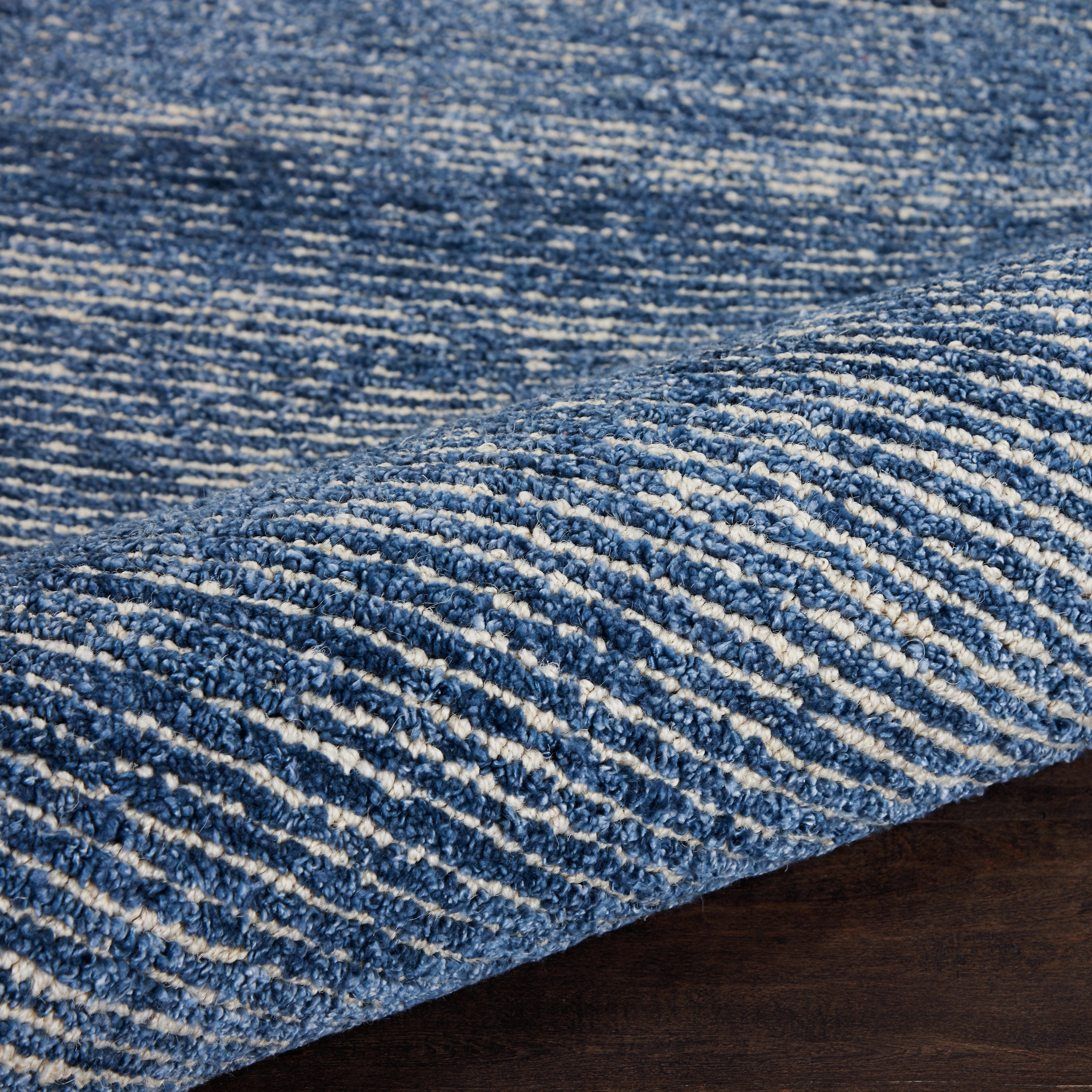 Nourison Nourison Weston 5'3" x 7'5" Aegean Blue Modern Indoor Rug, Agean Blue, large