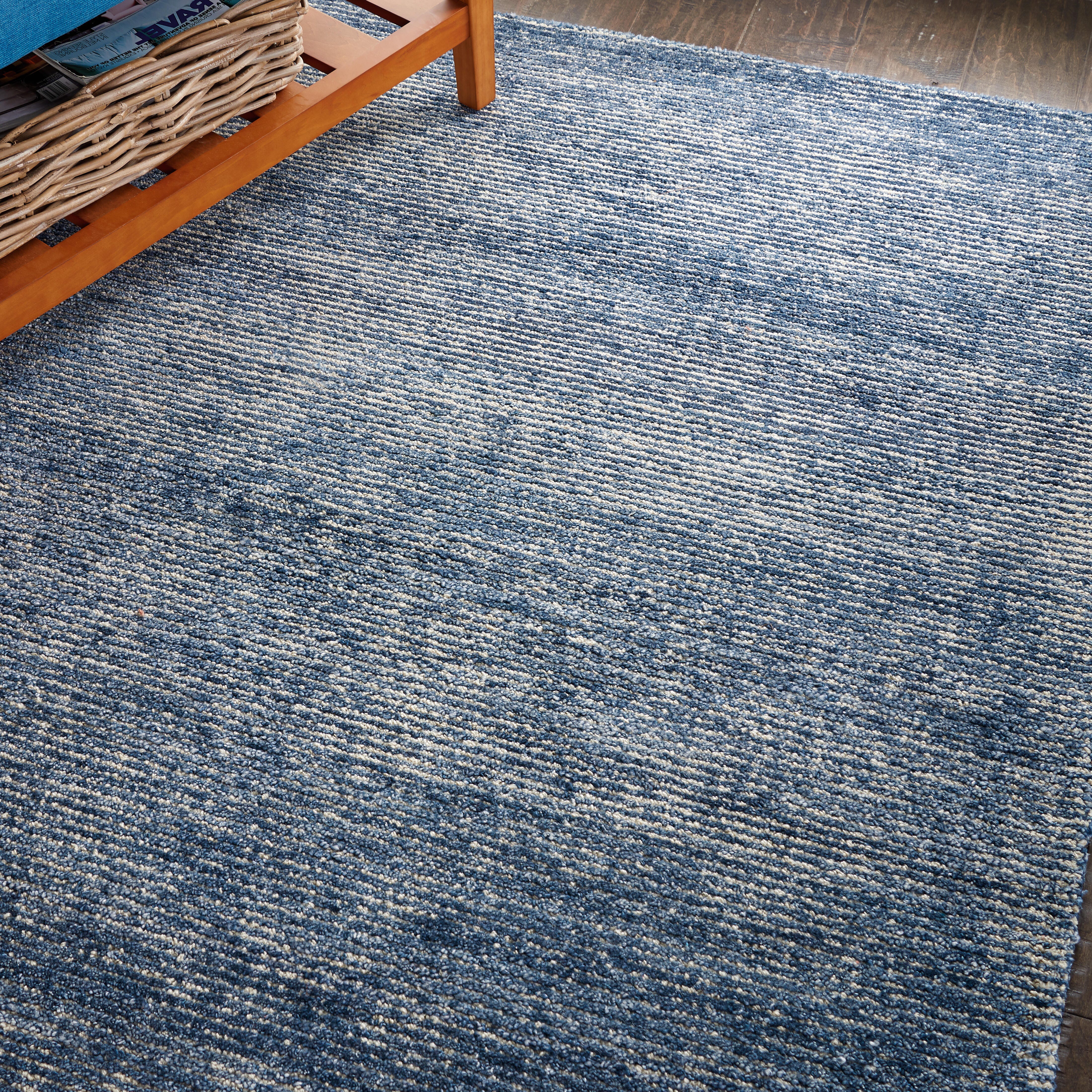 Nourison Nourison Weston 5'3" x 7'5" Aegean Blue Modern Indoor Rug, Agean Blue, large