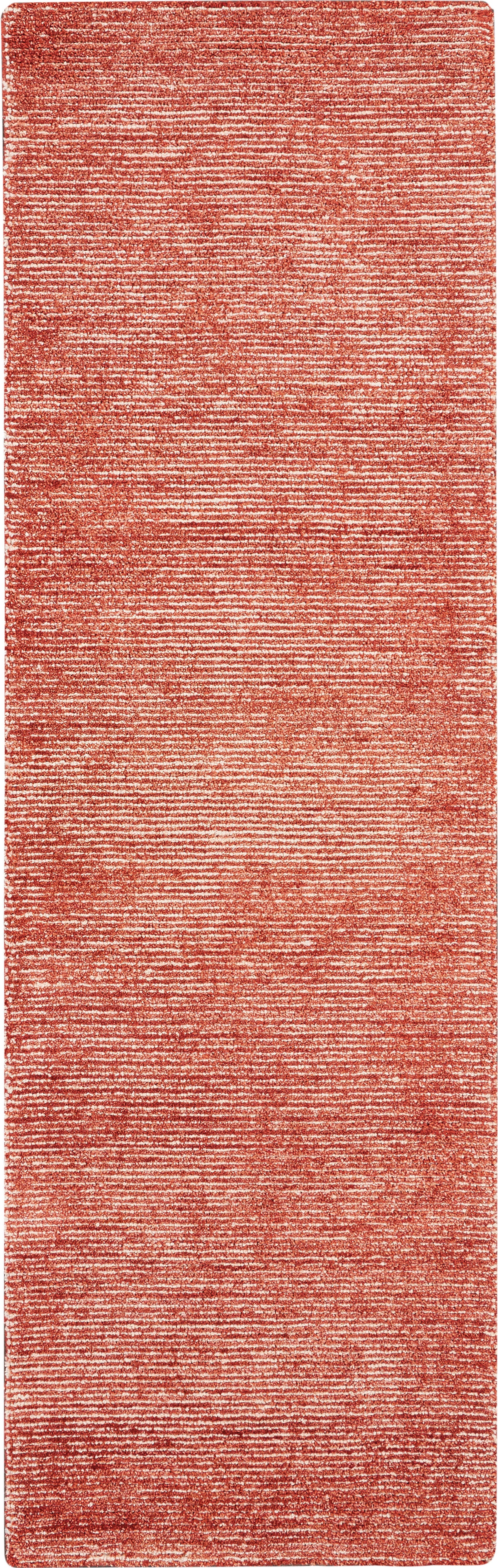 Nourison Nourison Weston 2'3" x 7'6" Brick Modern Indoor Rug, Brick, large