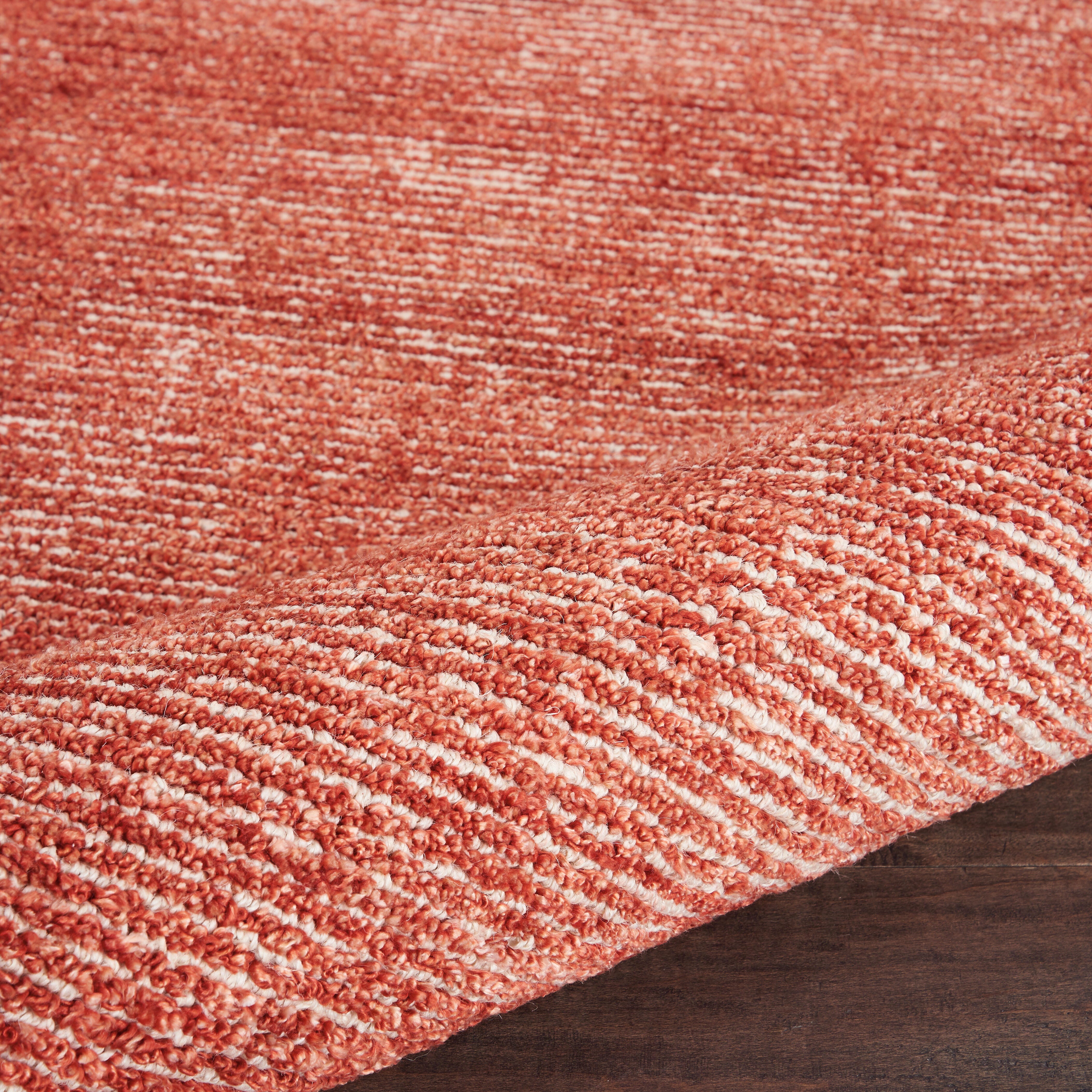 Nourison Nourison Weston 2'3" x 7'6" Brick Modern Indoor Rug, Brick, large