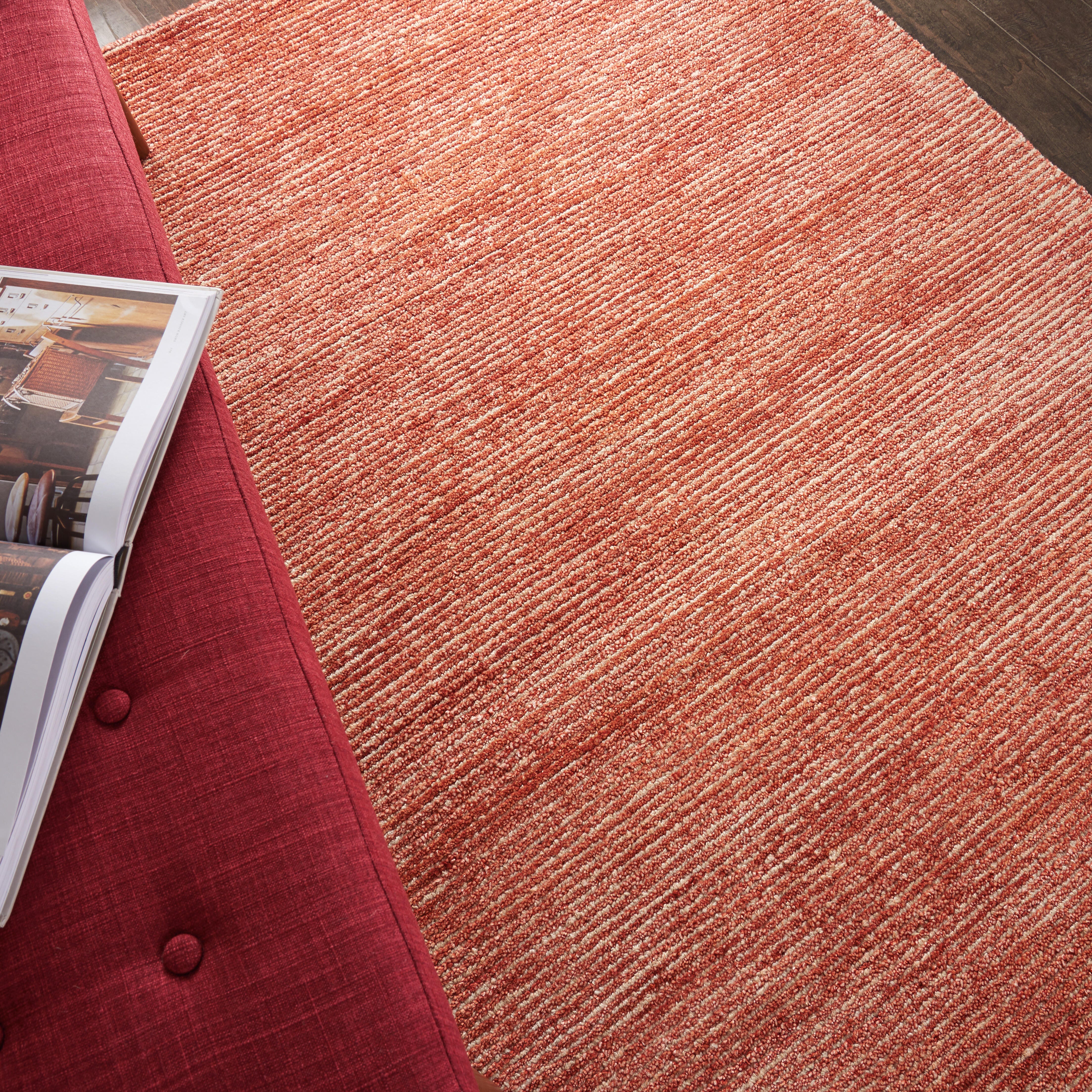 Nourison Nourison Weston 3'9" x 5'9" Brick Modern Indoor Rug, Brick, large