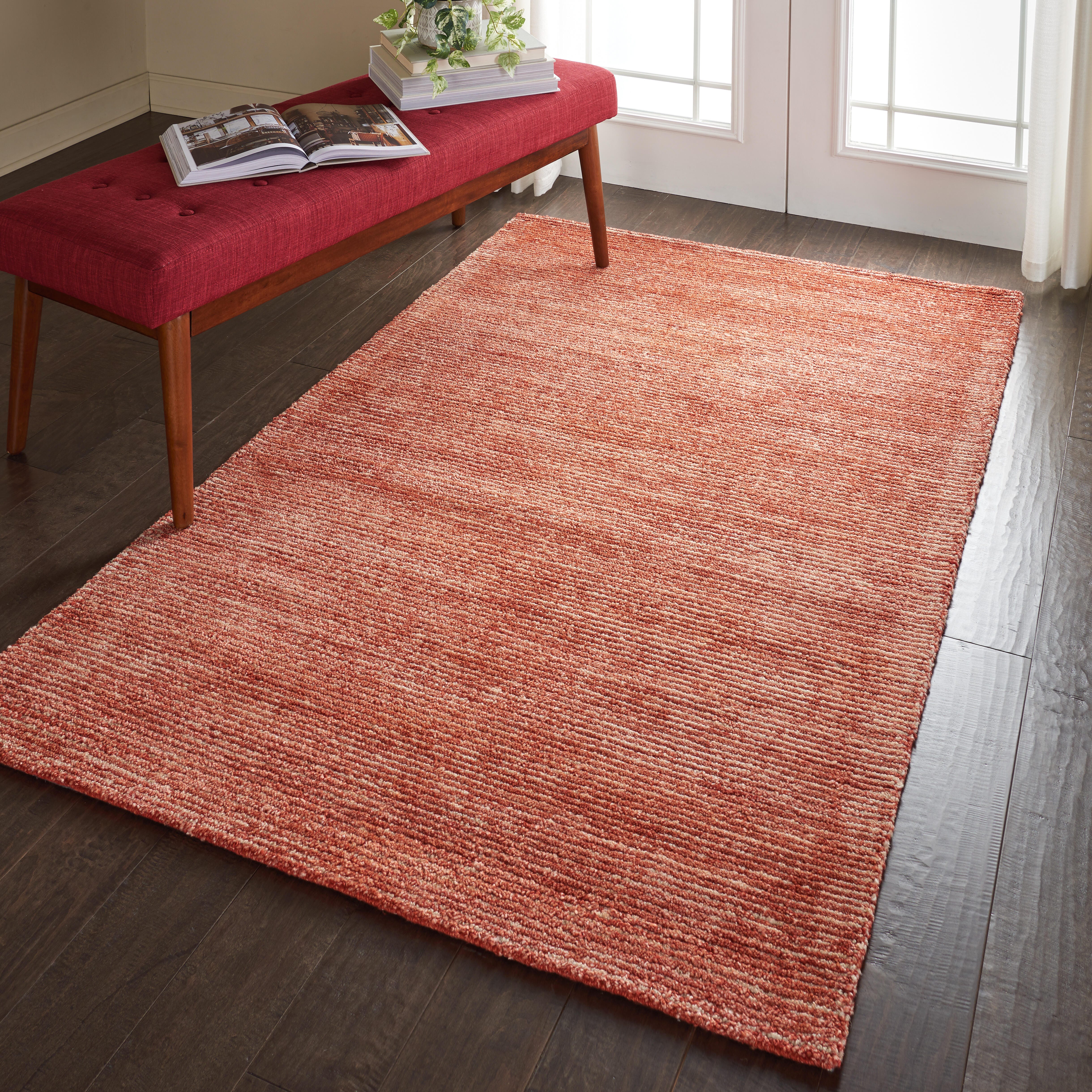 Nourison Nourison Weston 3'9" x 5'9" Brick Modern Indoor Rug, Brick, large