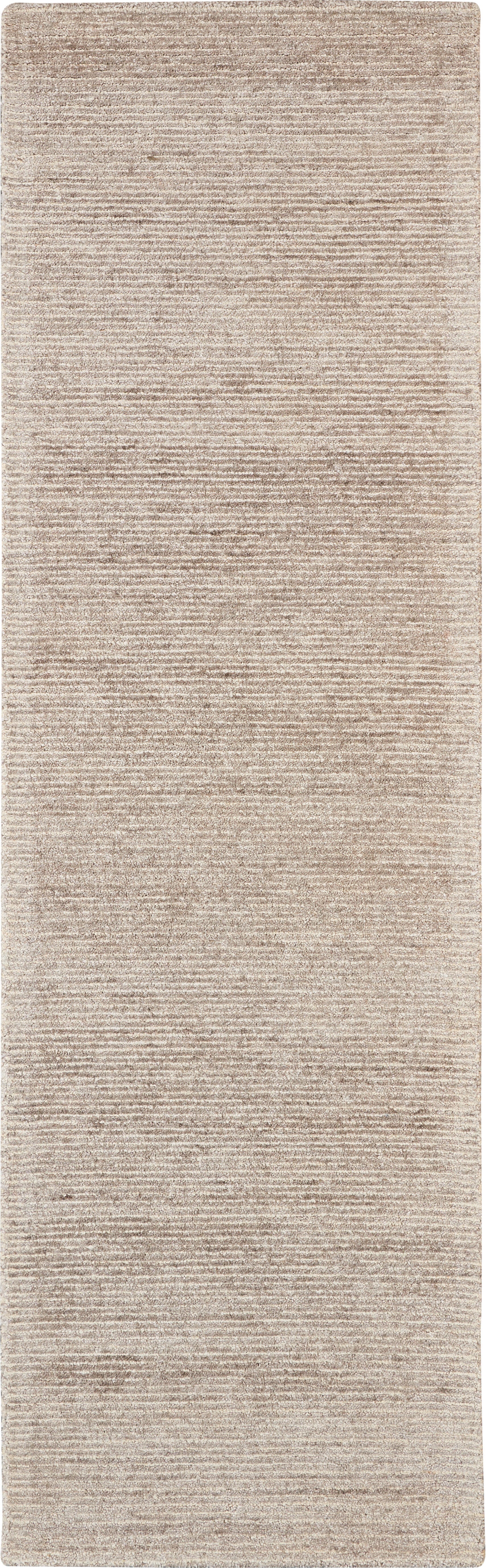 Nourison Nourison Weston 2'3" x 7'6" Oatmeal Modern Indoor Rug, Oatmeal, large