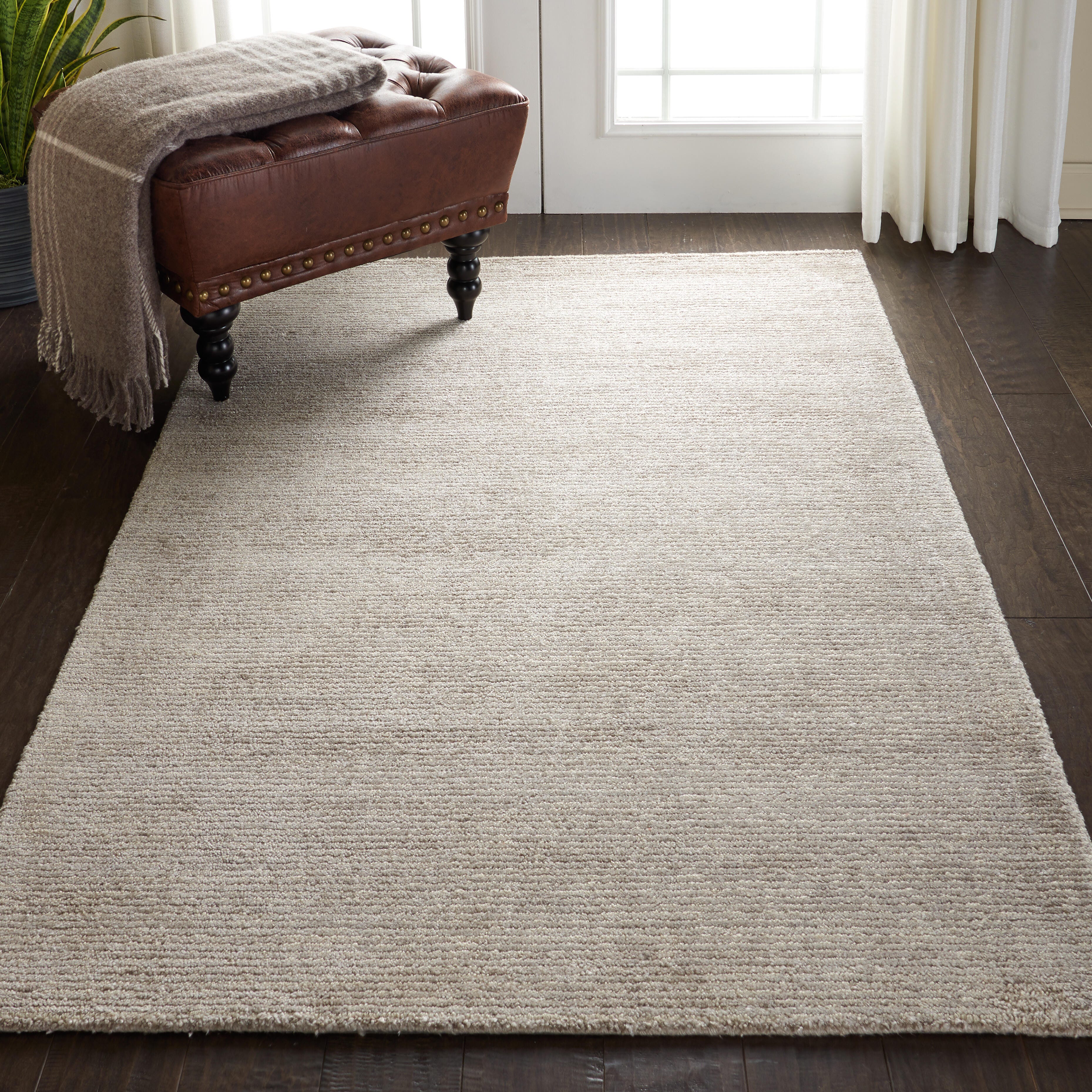 Nourison Nourison Weston 5'3" x 7'5" Oatmeal Modern Indoor Rug, Oatmeal, large