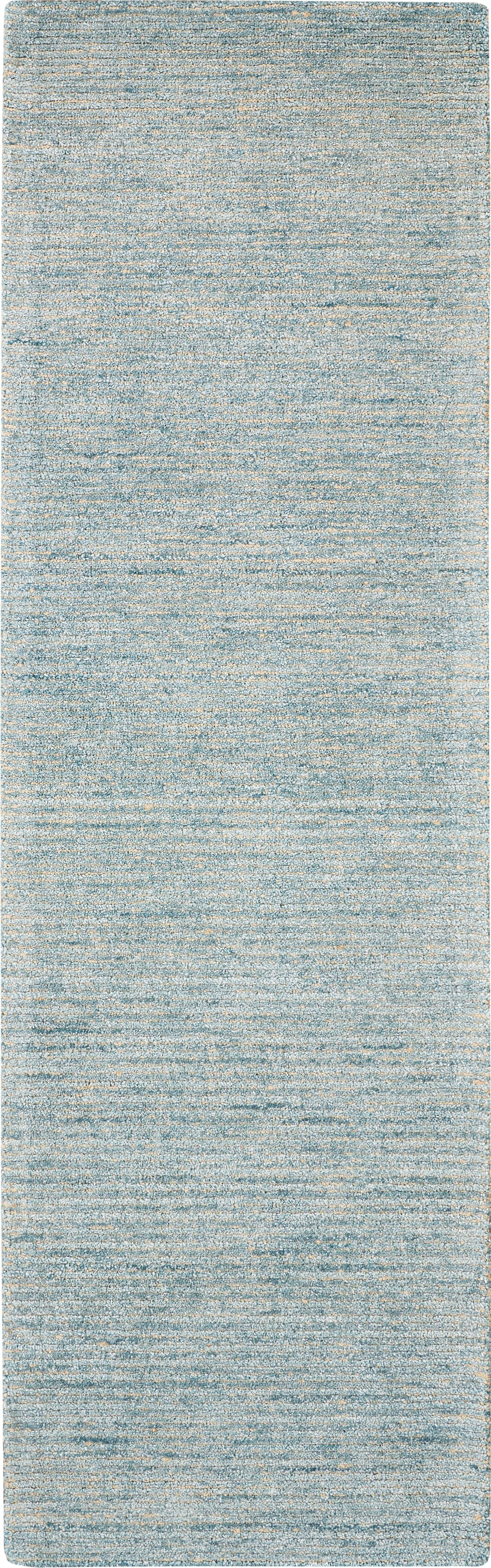 Nourison Nourison Weston 2'3" x 7'6" Seafoam Modern Indoor Rug, Seafoam, large