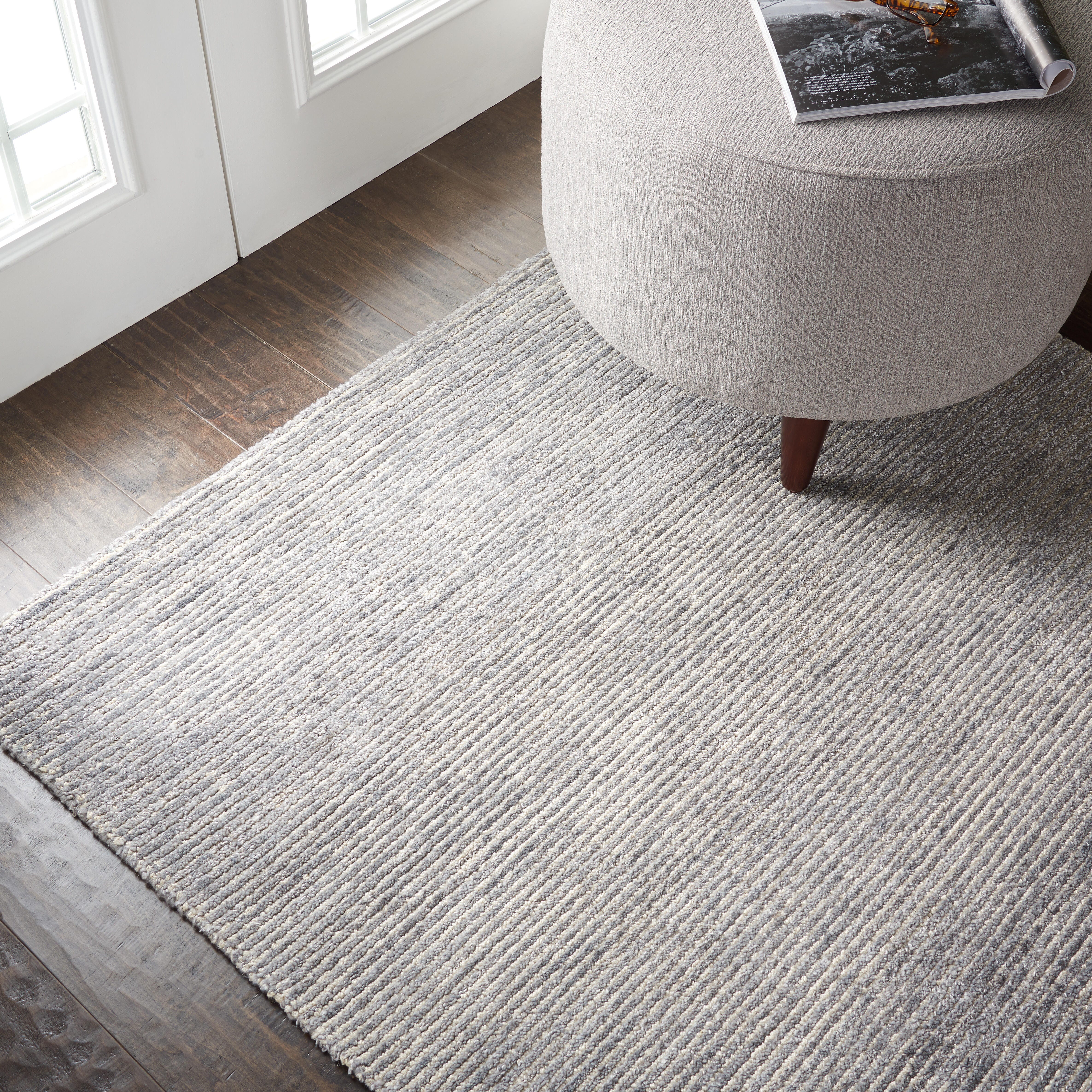 Nourison Nourison Weston 3'9" x 5'9" Silver Birch Modern Indoor Rug, Silver Birch, large